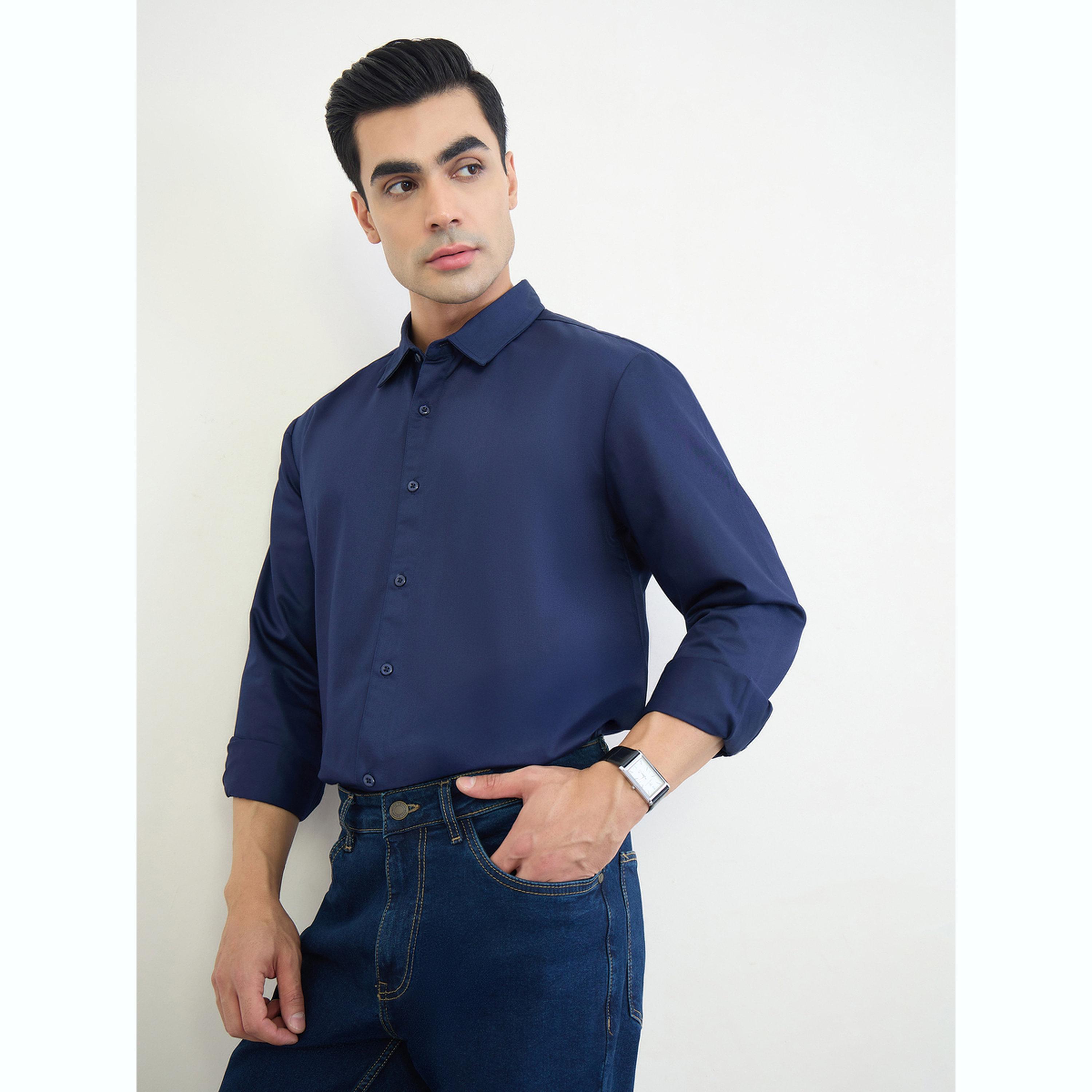 Styli Men Regular Fit Solid Shirt-men-clothing-shirts-image-3