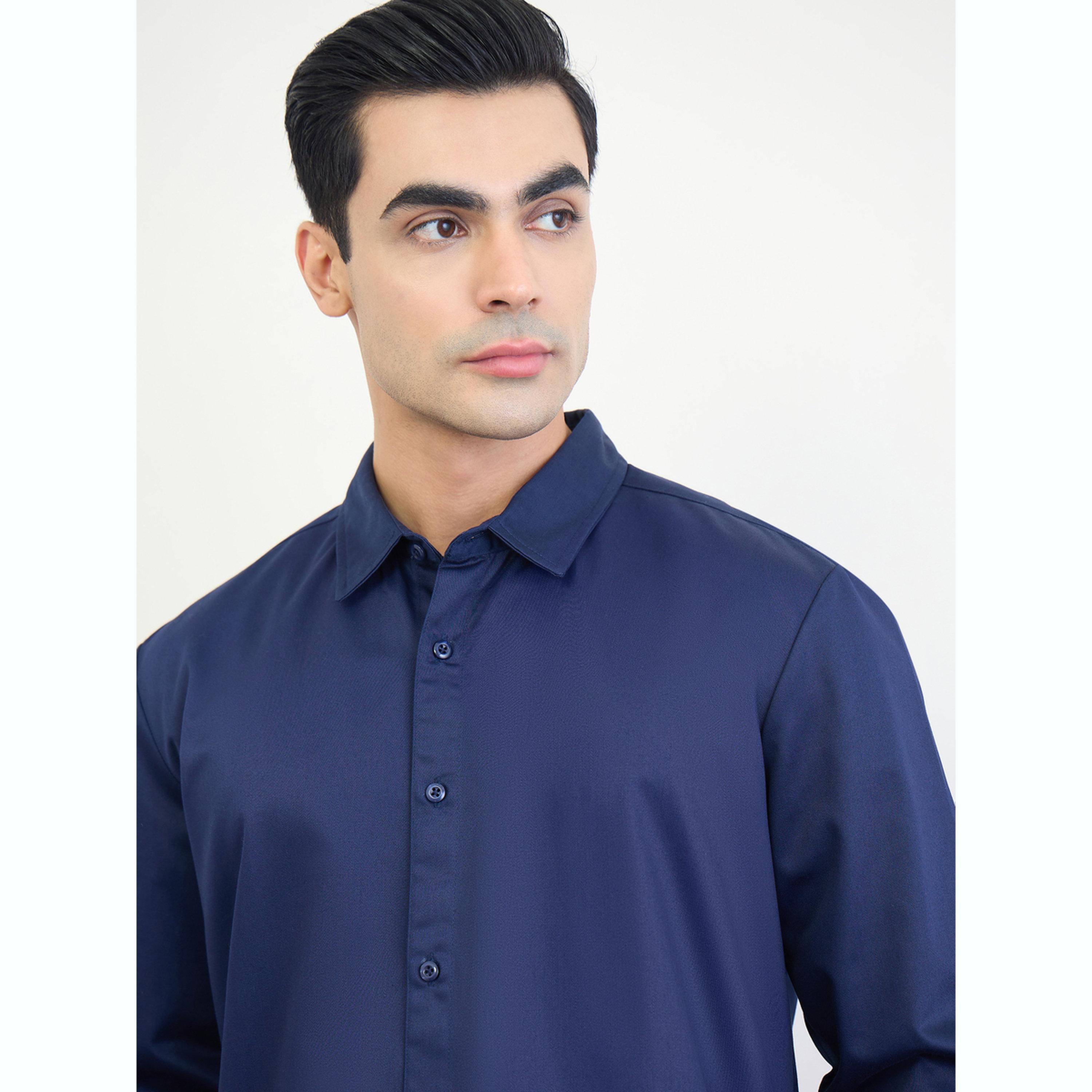 قميص سادة بقصة عادية-men-clothing-shirts-image-4