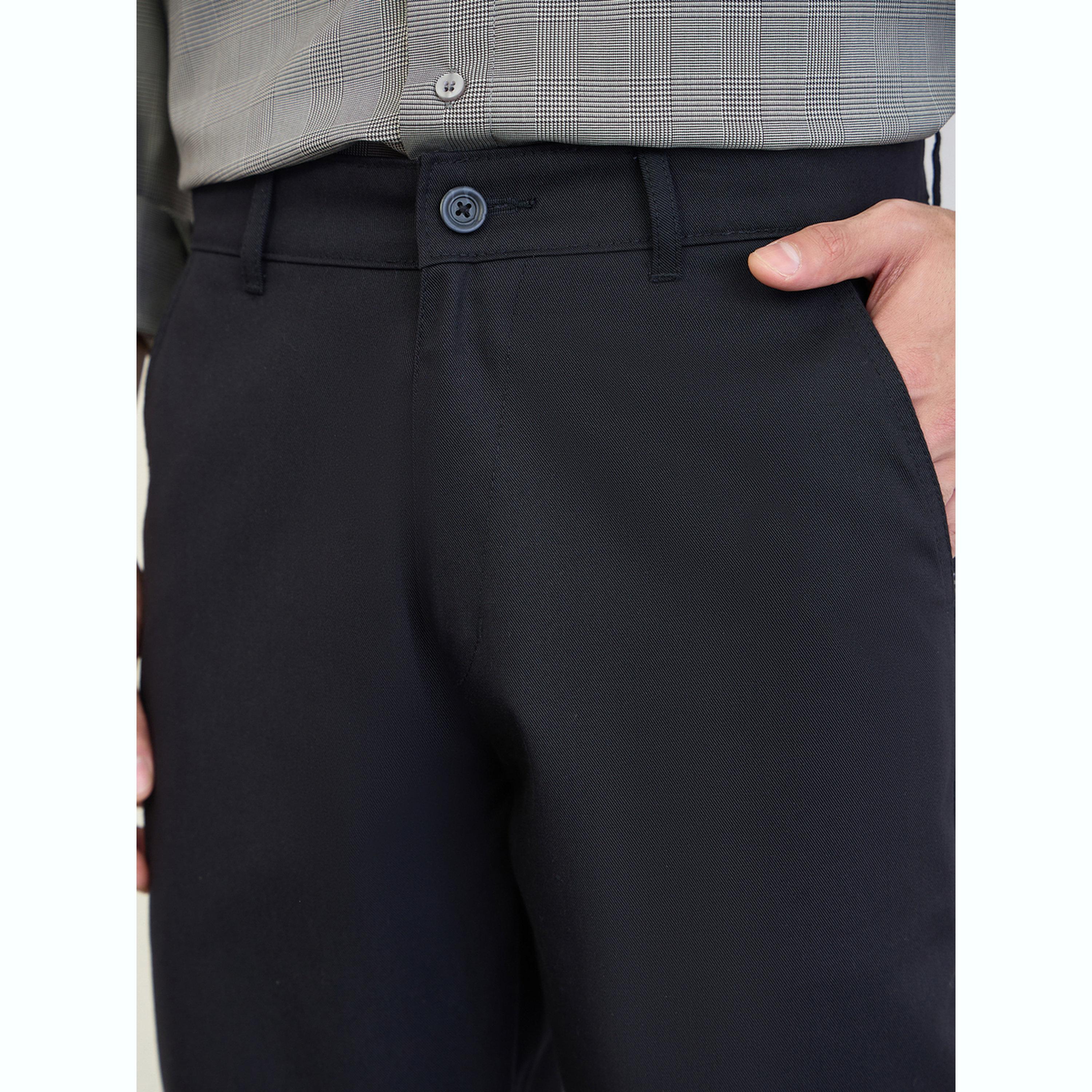 بنطال قطن سادة بقصة عادية-men-clothing-bottoms-trousersandchinos-trousers-image-3