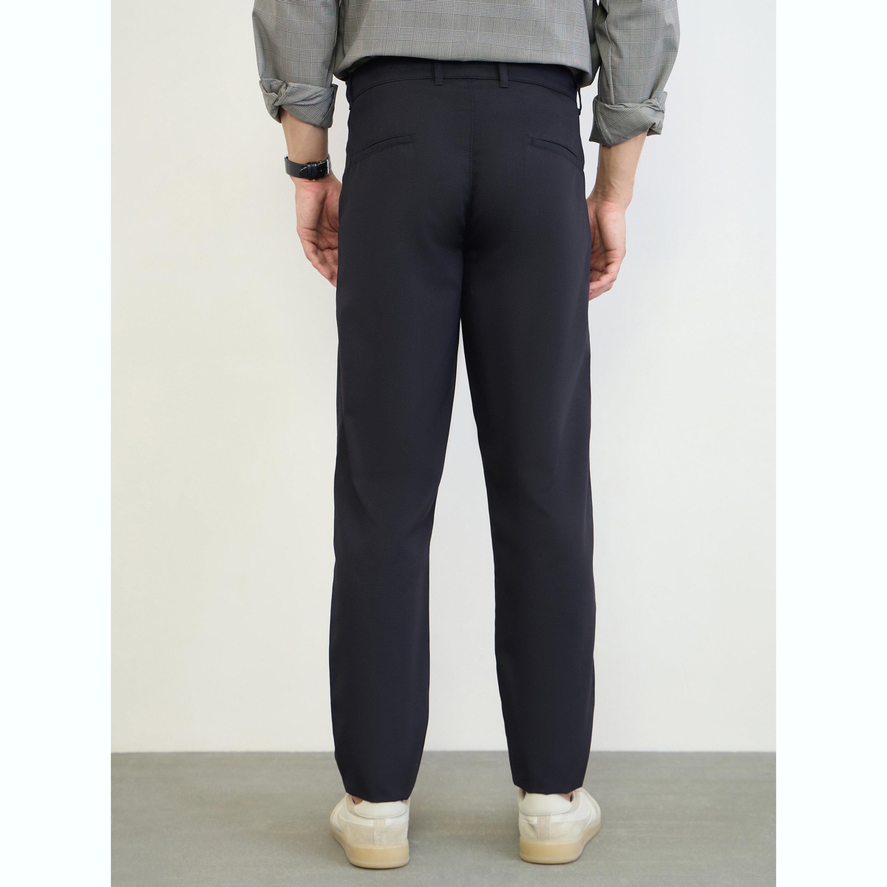 بنطال قطن سادة بقصة عادية-men-clothing-bottoms-trousersandchinos-trousers-image-4