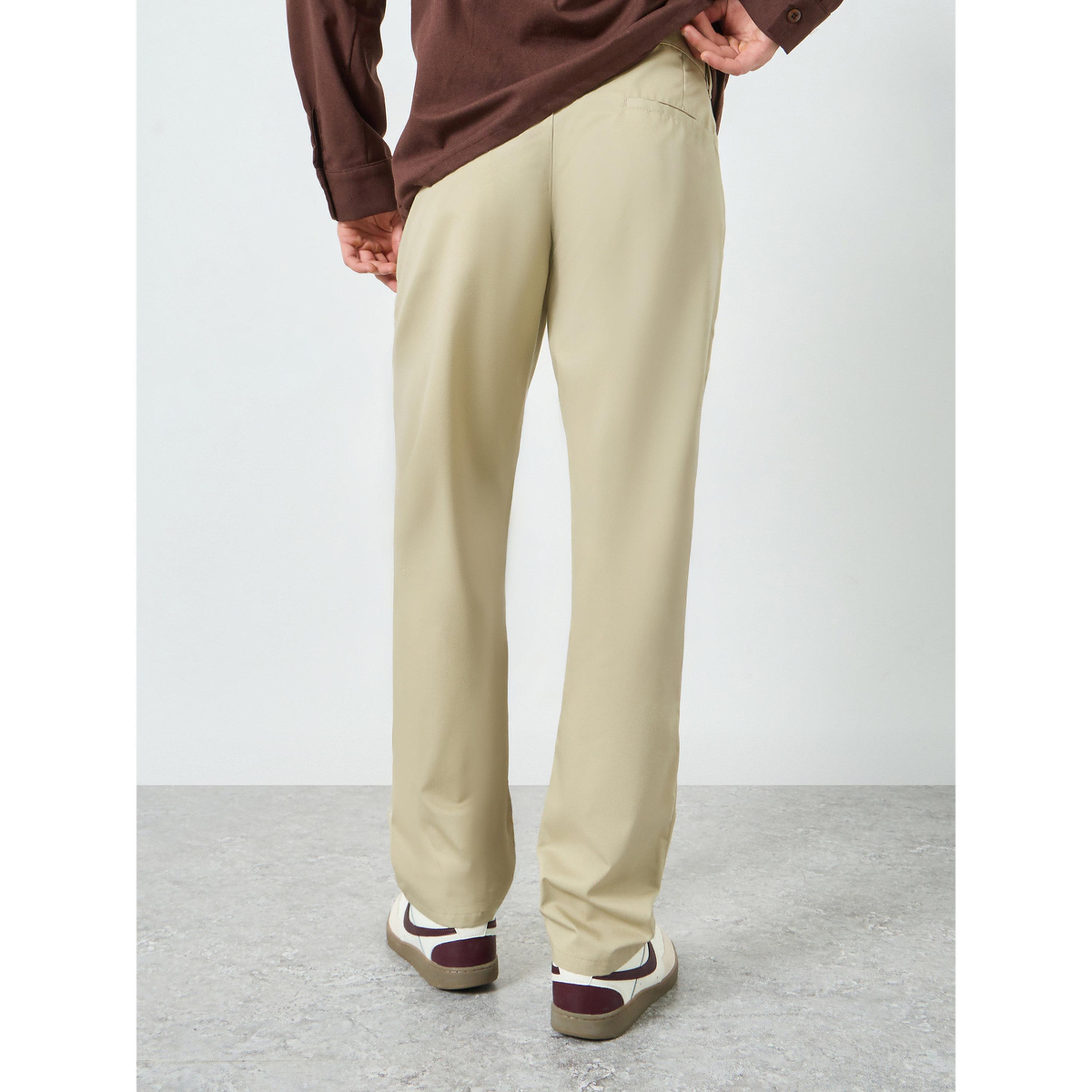 ستايلي - بنطلون رجالي بيج بقصة عادية-men-clothing-bottoms-trousersandchinos-trousers-image-4