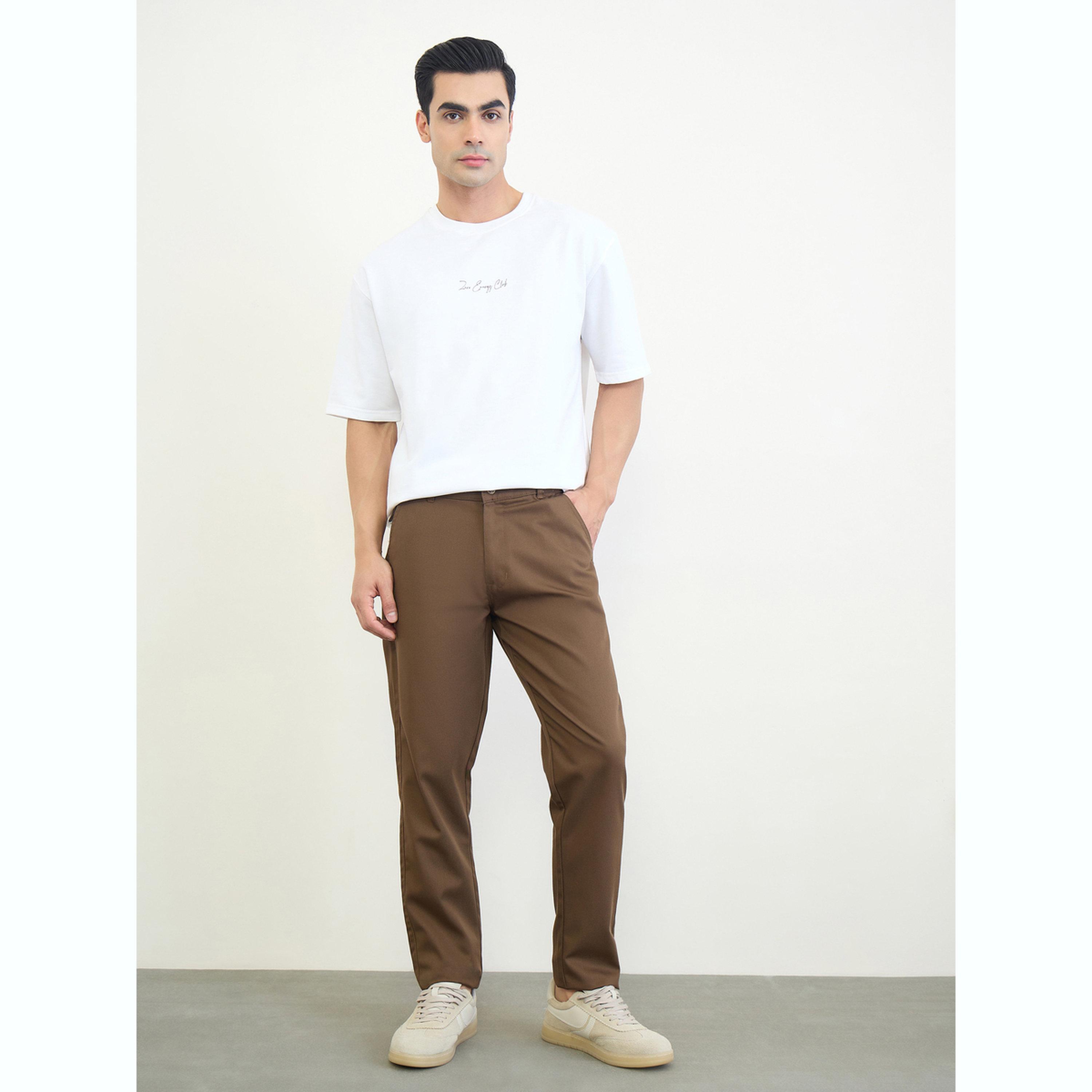 بنطال قطن سادة بقصة عادية-men-clothing-bottoms-trousersandchinos-trousers-image-2