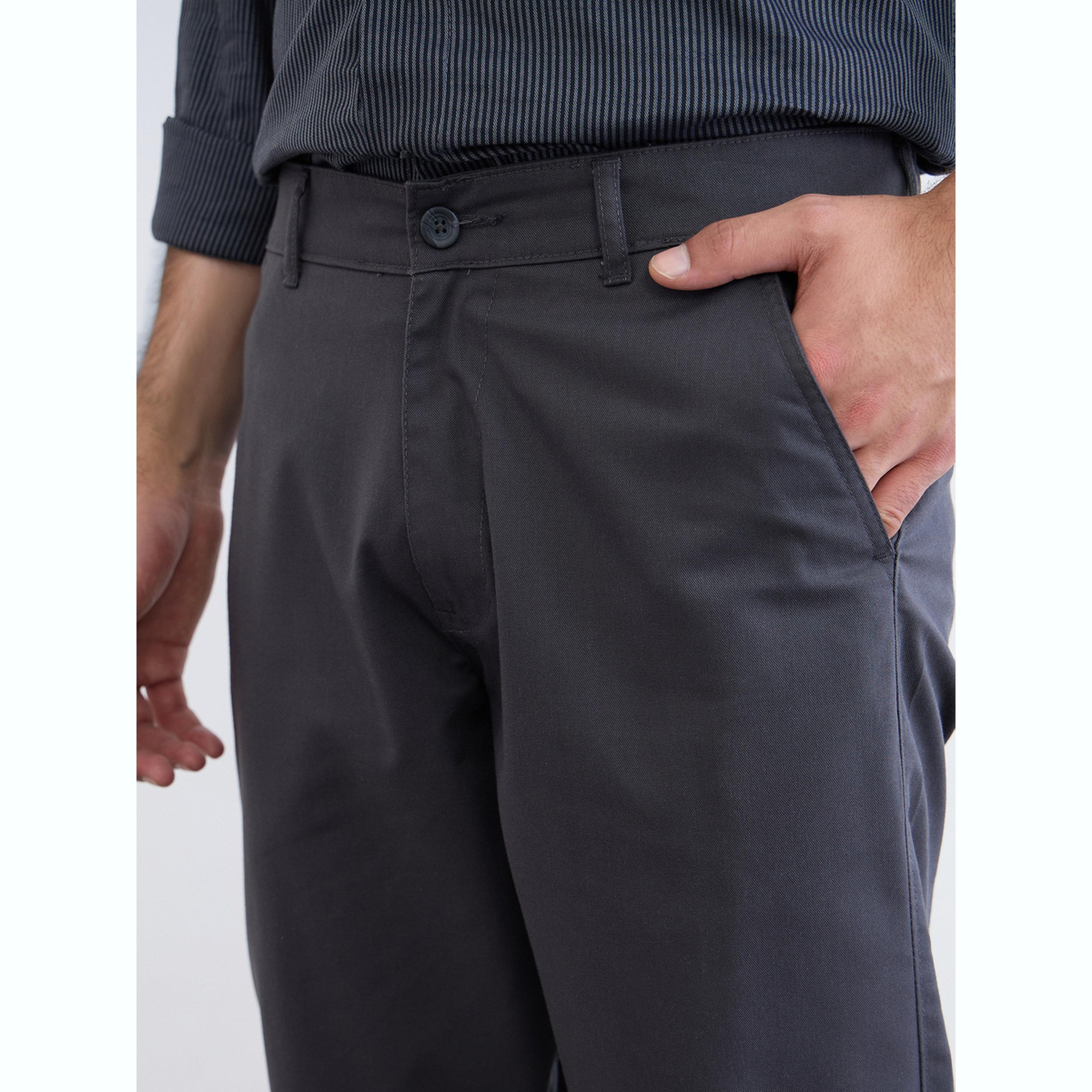 Styli Men Regular Fit Solid Cotton Pants-men-clothing-bottoms-trousersandchinos-trousers-image-3
