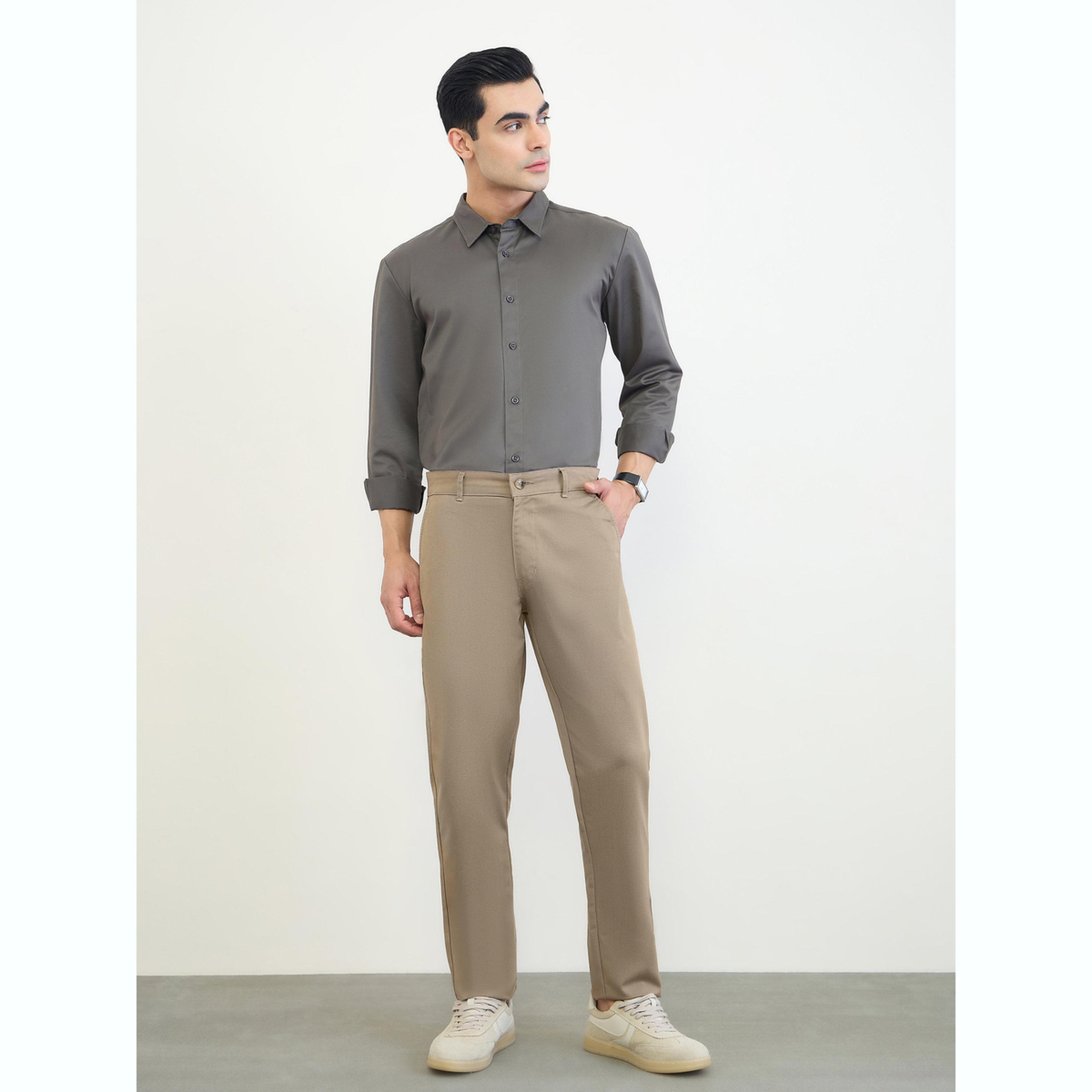 بنطال سادة بقصة عادية-men-clothing-bottoms-trousersandchinos-trousers-image-2
