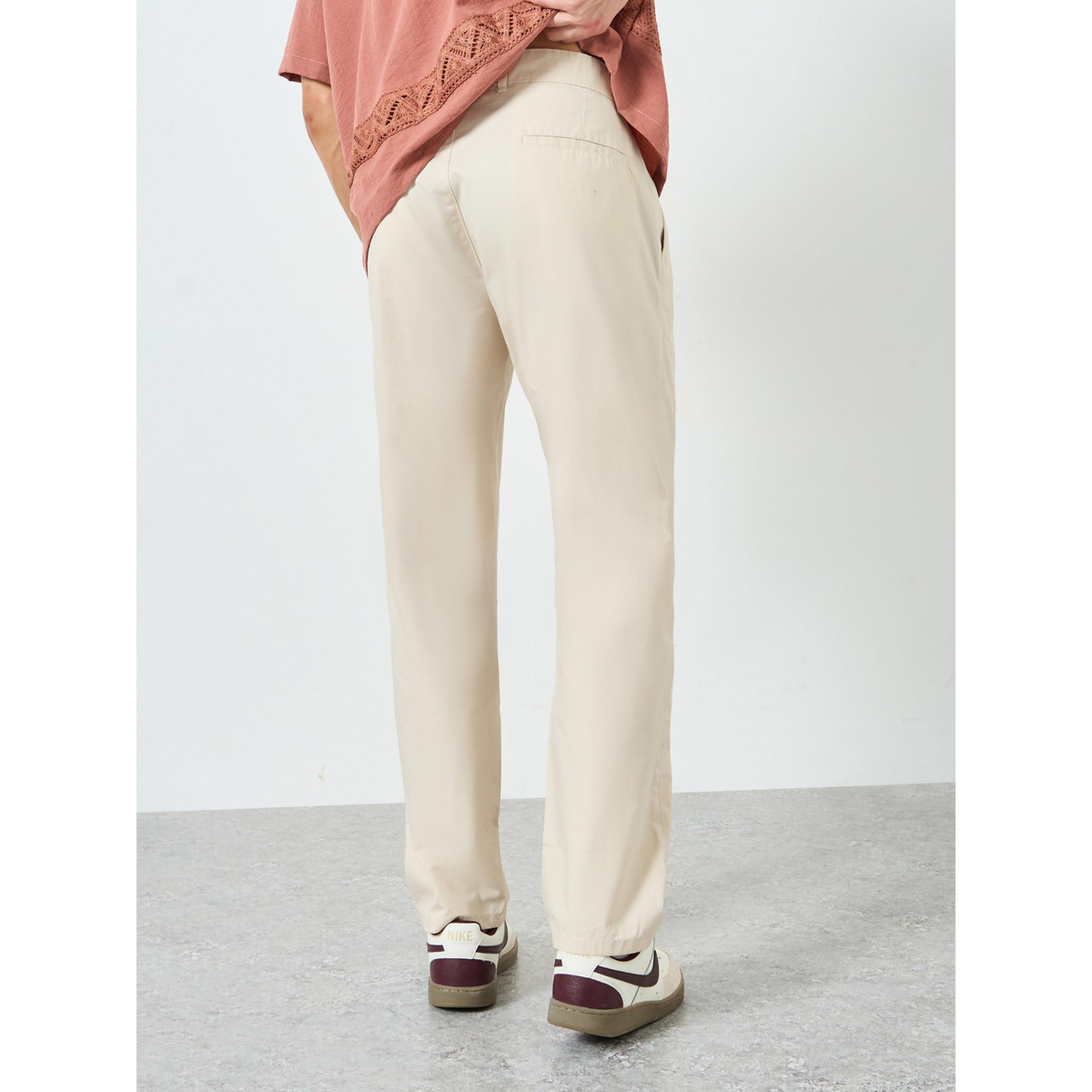 بنطال قطن بقصة مريحة-men-clothing-bottoms-trousersandchinos-trousers-image-5