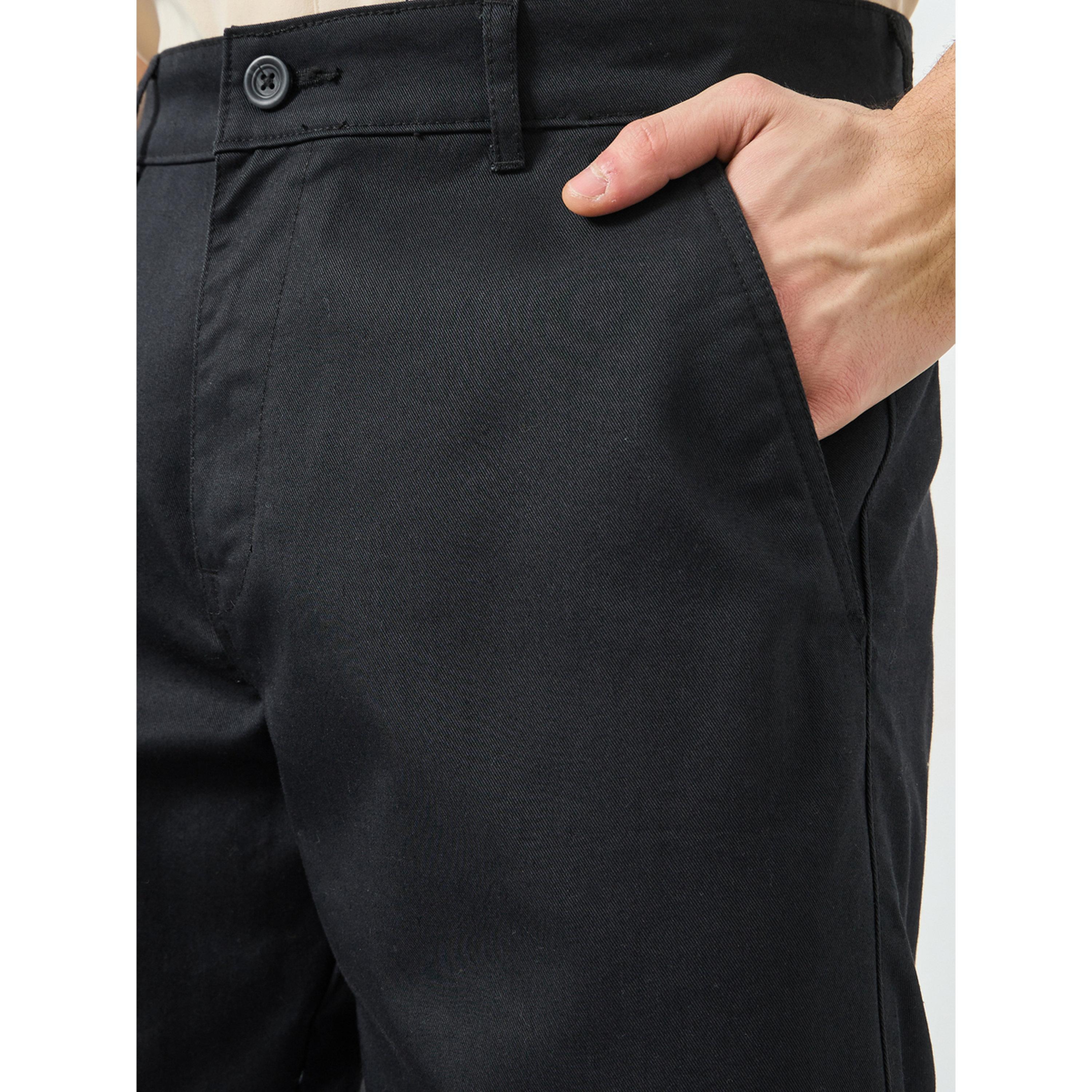 Styli Men Black Cotton Relaxed Fit Pants-men-clothing-bottoms-trousersandchinos-trousers-image-3