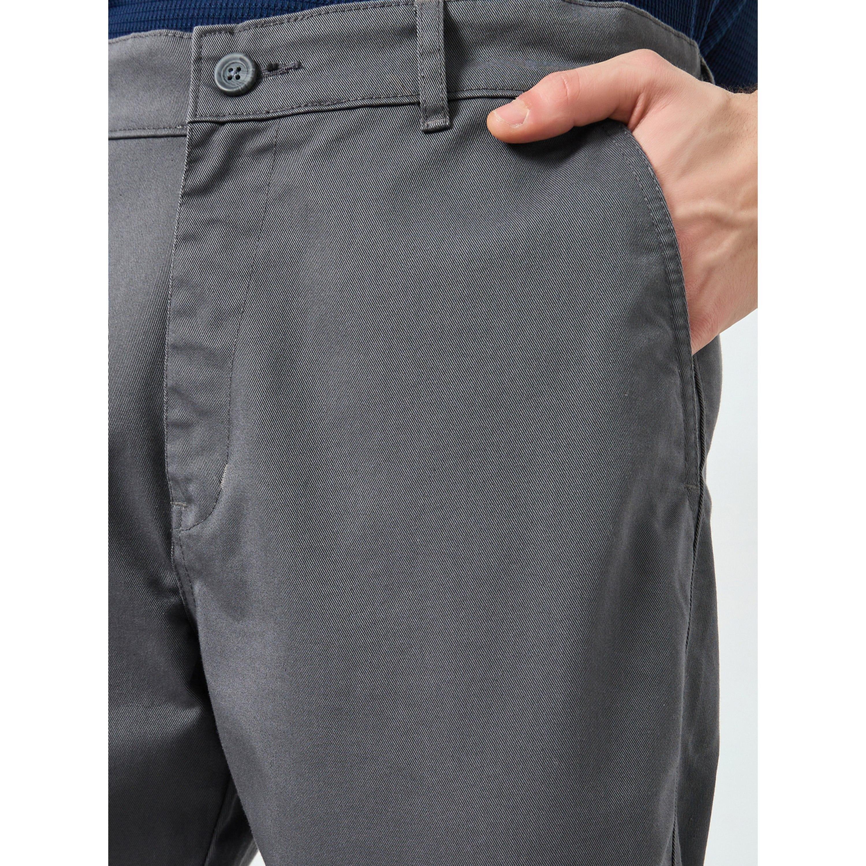Styli Men Grey Relaxed Fit Trousers-men-clothing-bottoms-trousersandchinos-trousers-image-3