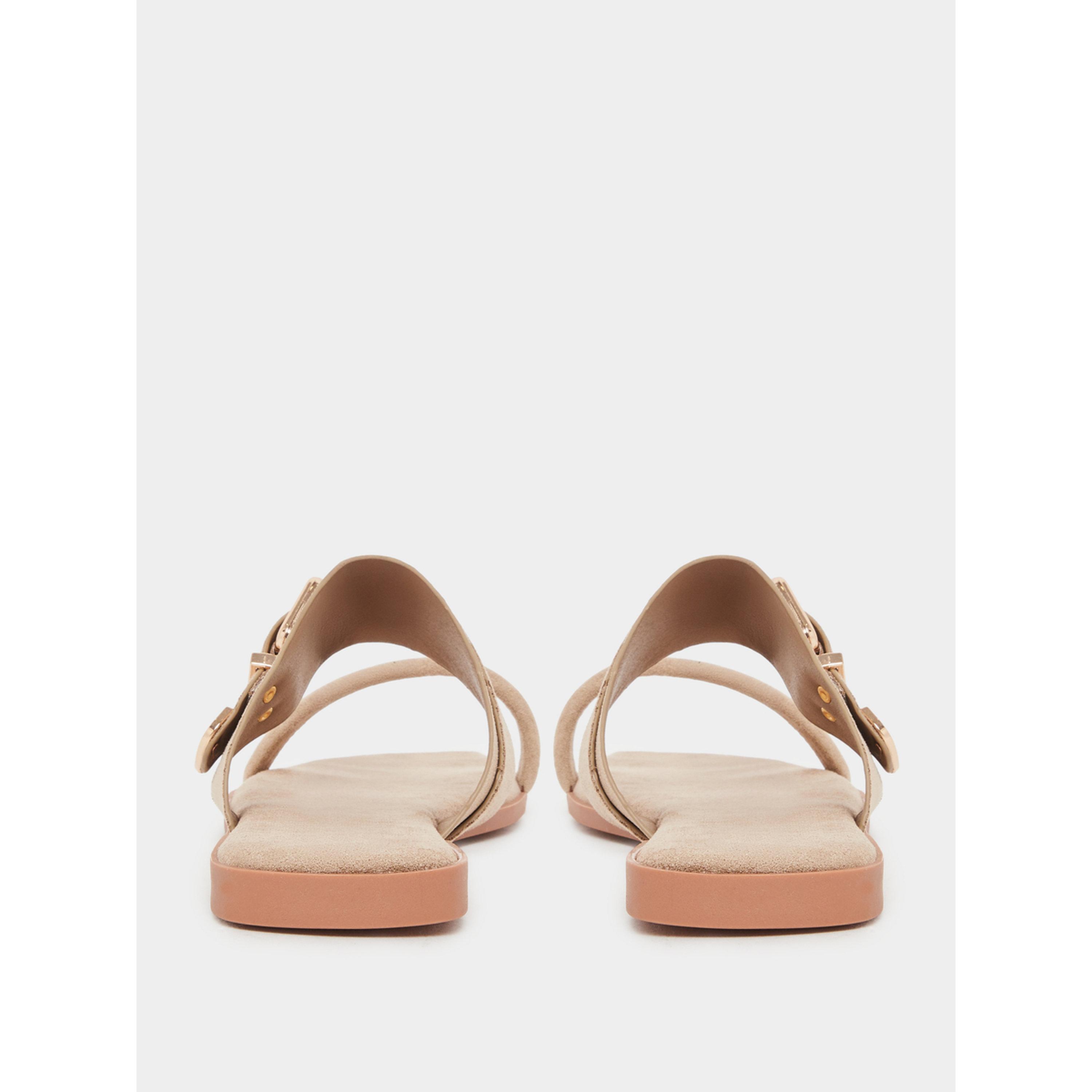 صندل مسطح بتفاصيل مشبك-women-shoes-sandals-flats-image-5
