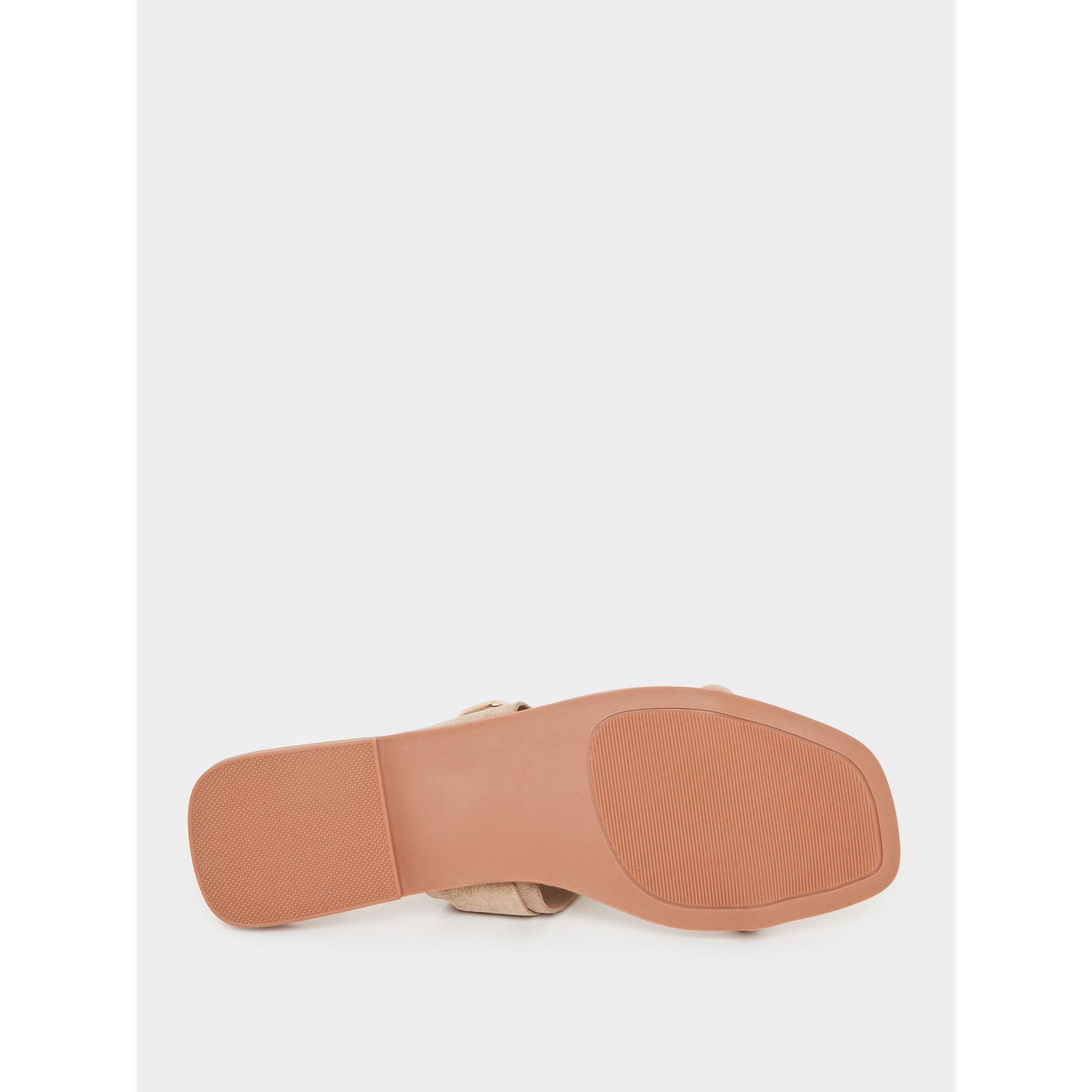 صندل مسطح بتفاصيل مشبك-women-shoes-sandals-flats-image-6