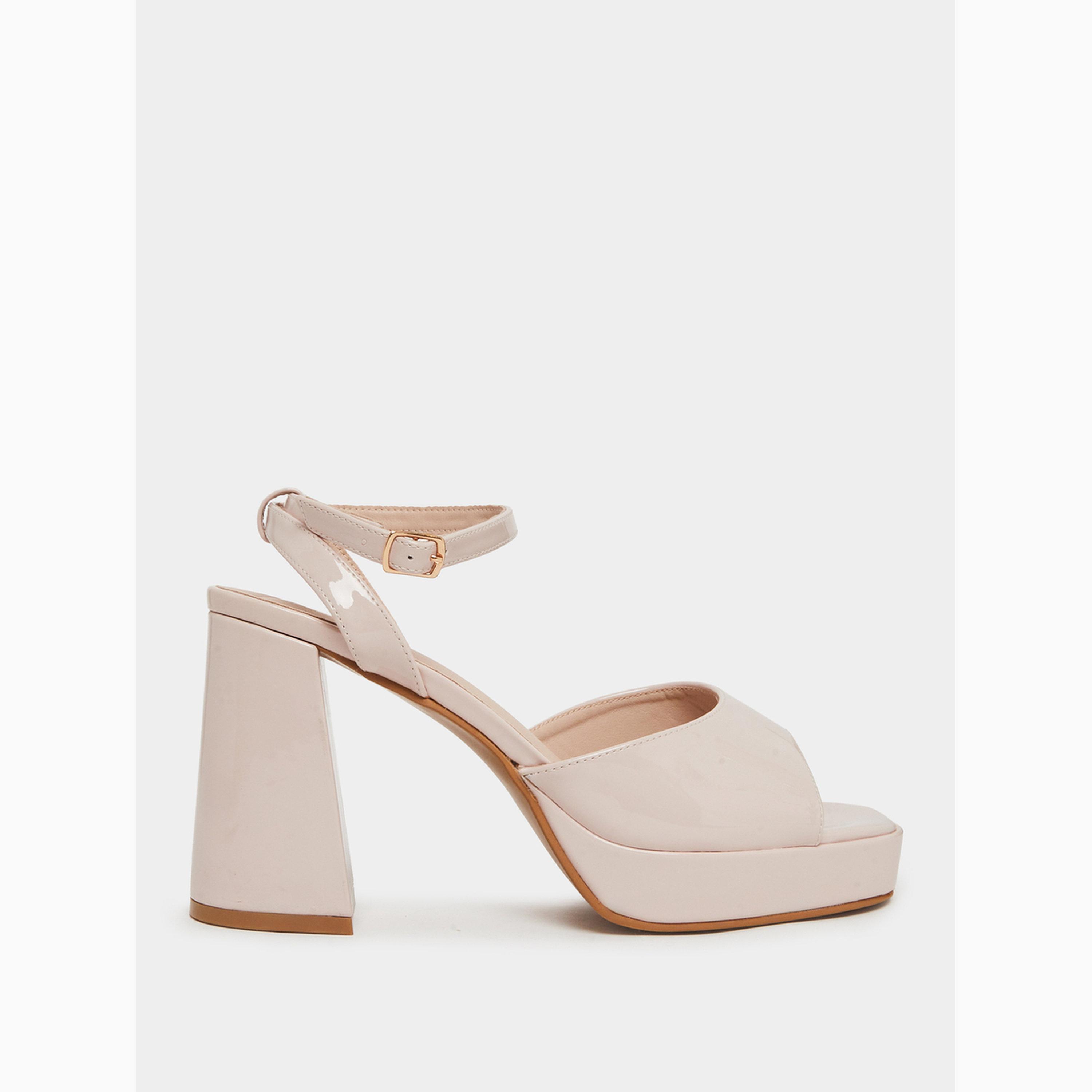 Styli Blush Pink Block Heels Sandals-women-shoes-sandals-heeled-image-2