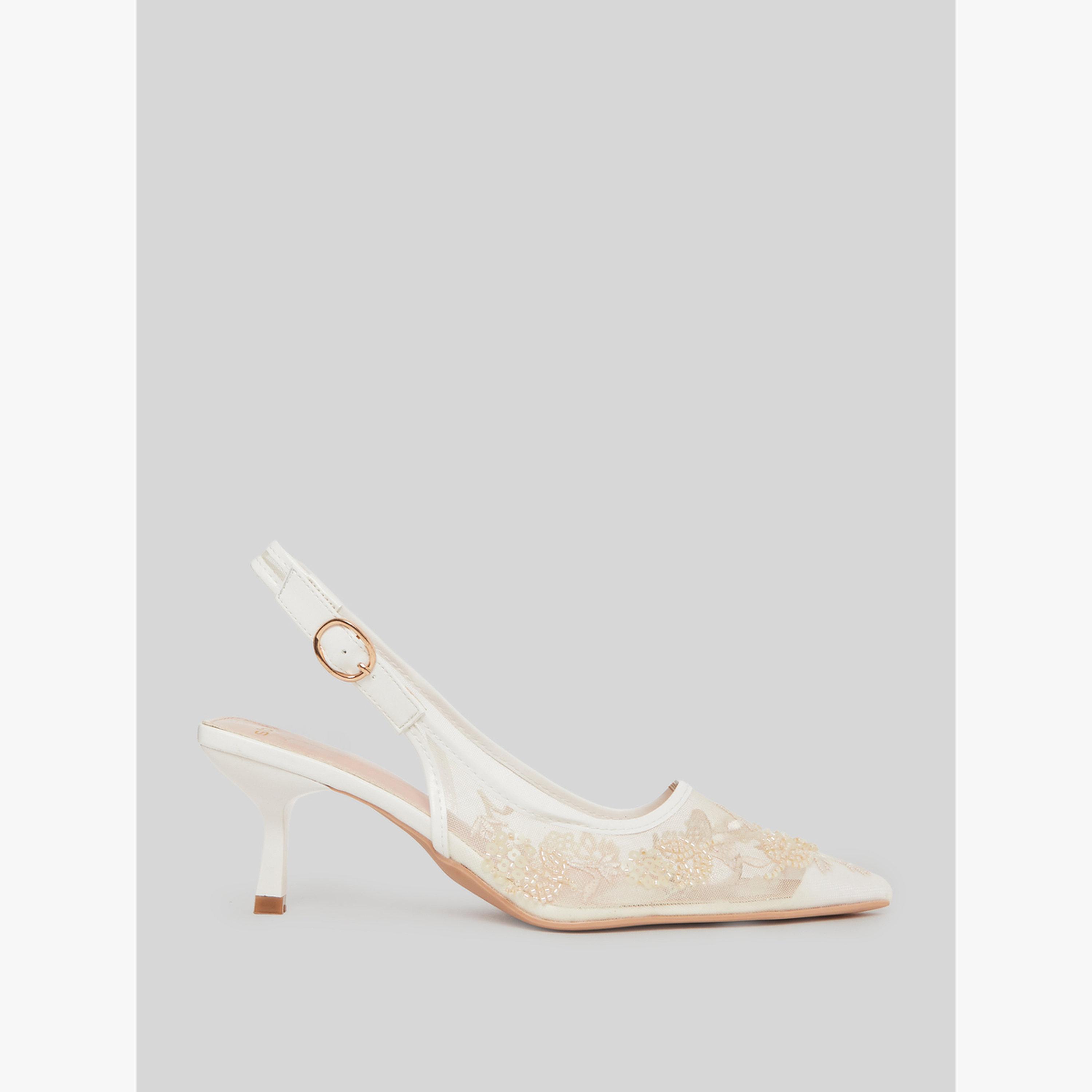 حذاء كعب ستيلتو بتفاصيل دانتيل-women-shoes-heels-image-2