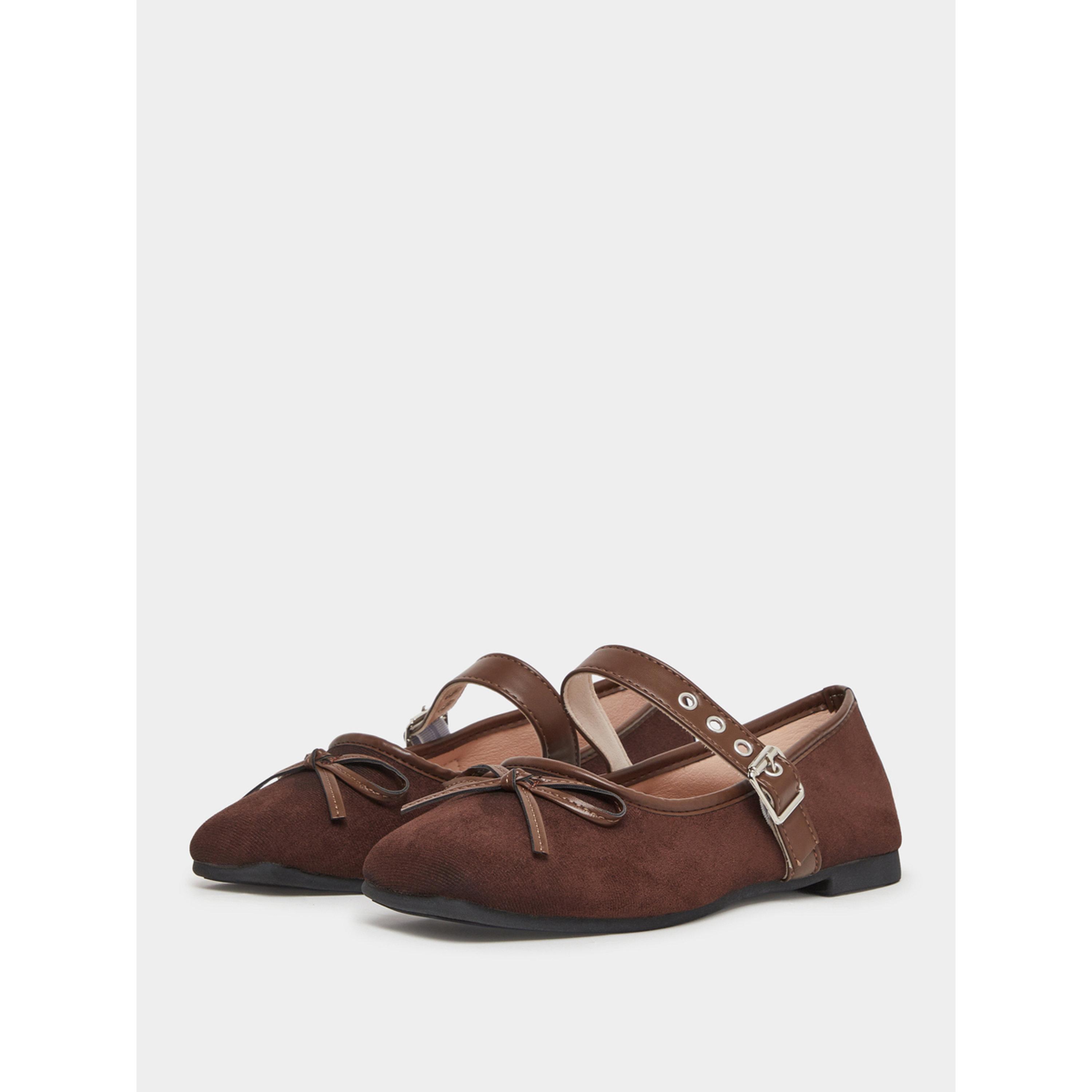 حذاء باليرينا بنمط سويد ومقدمة مربعة-women-shoes-ballerinas-image-1