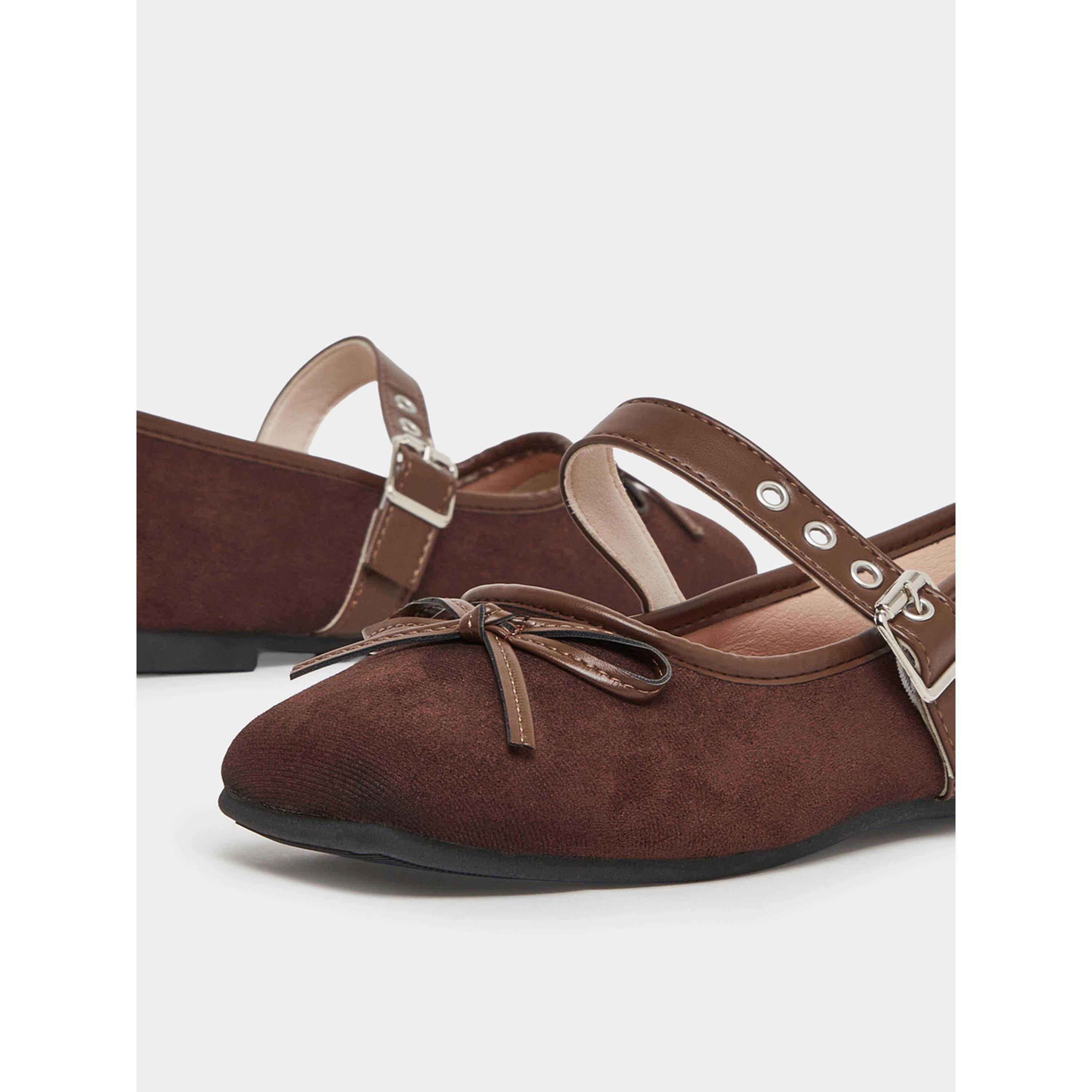حذاء باليرينا بنمط سويد ومقدمة مربعة-women-shoes-ballerinas-image-4