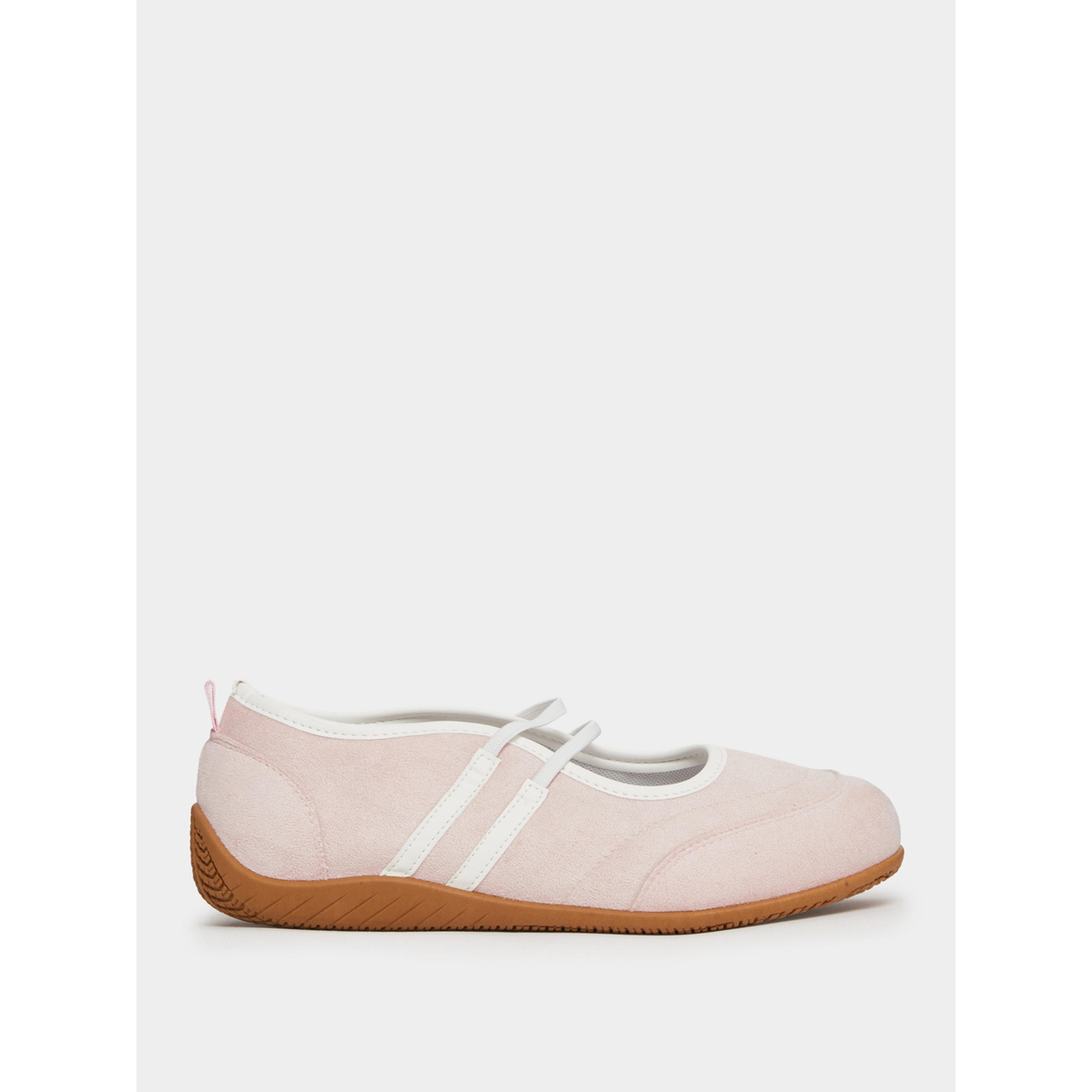Styli Women's Pink Microsuede Mary Jane Sneakers-women-shoes-flats-loafers-image-2