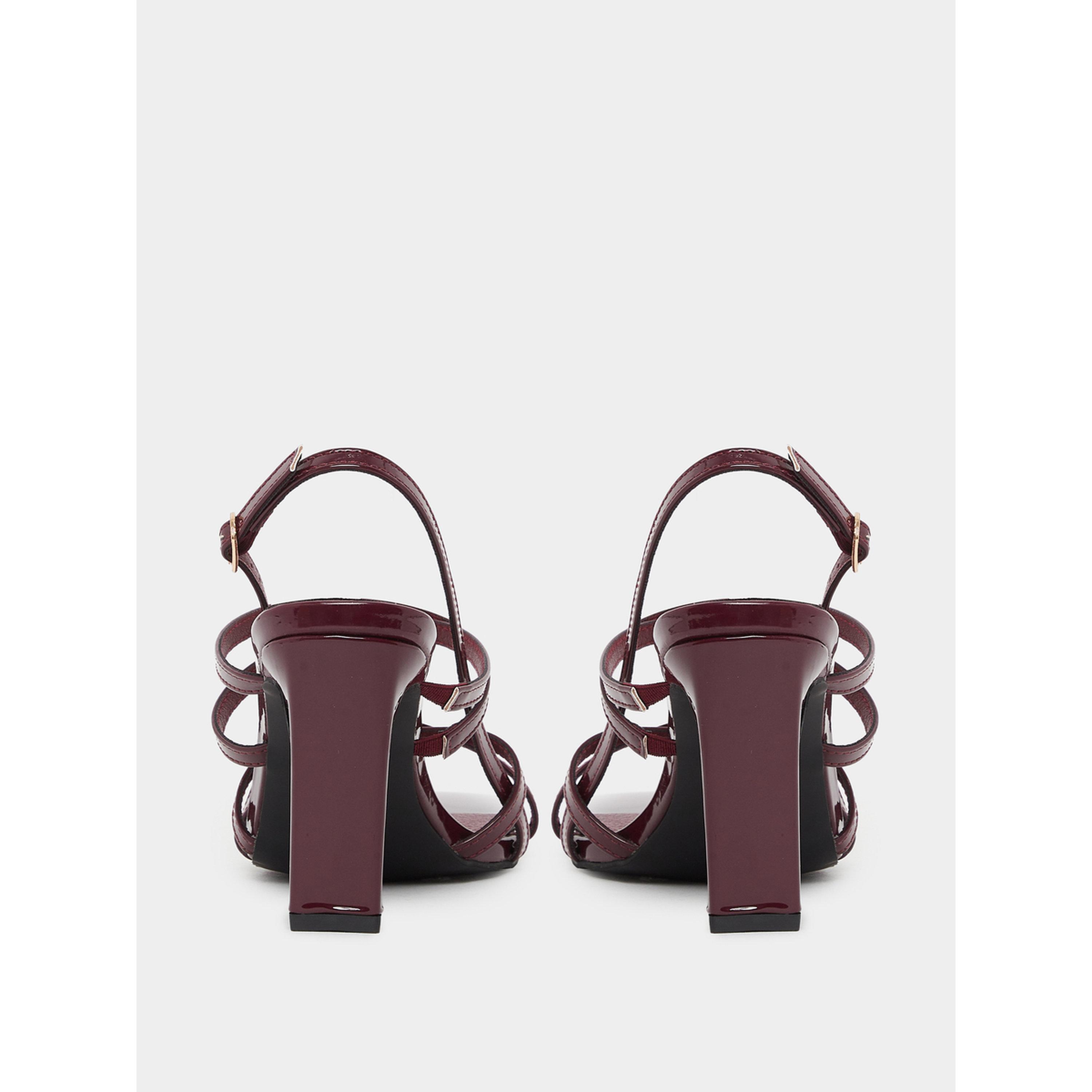 ستايلي - صندل بكعب عالٍ وأشرطة لون برغندي-women-shoes-sandals-heeled-image-5