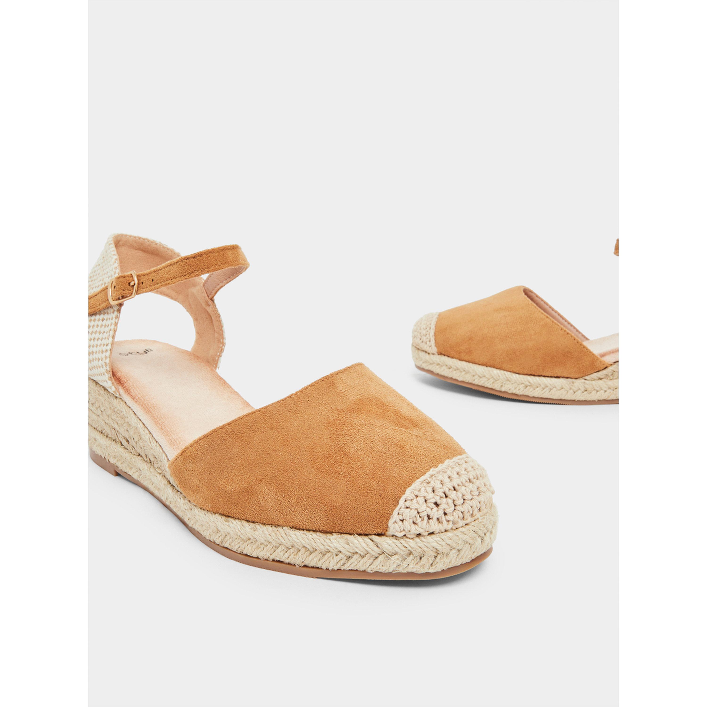 ستايلي - حذاء إسبادريل لون بني كعب إسفيني-women-shoes-sandals-heeled-image-4
