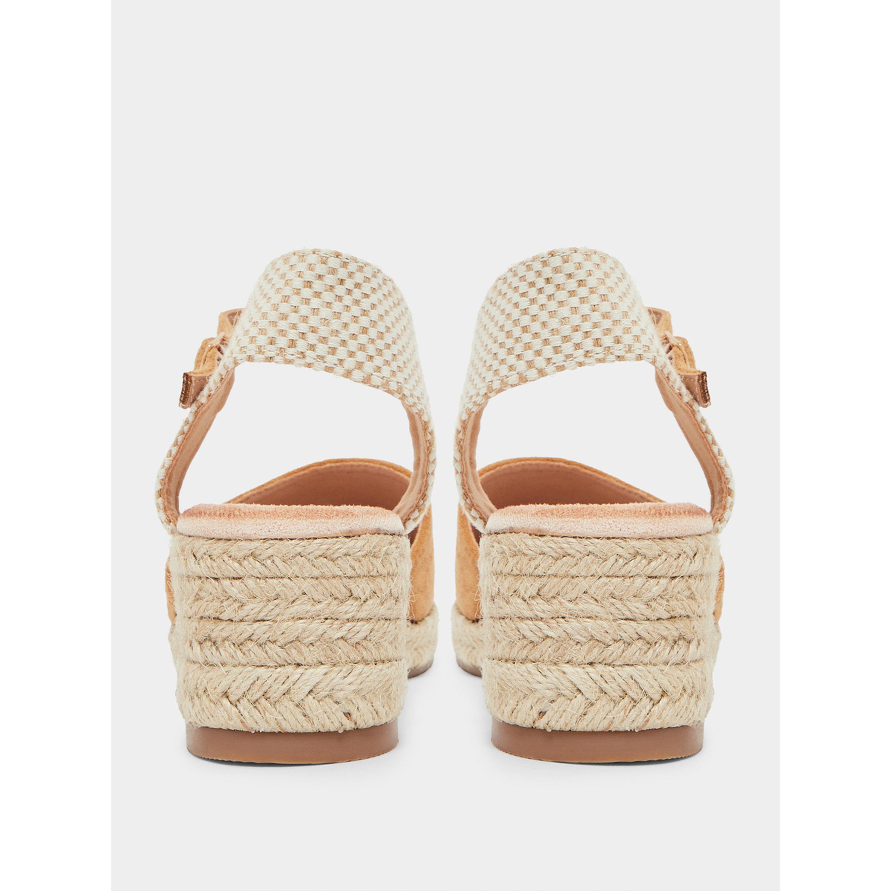ستايلي - حذاء إسبادريل لون بني كعب إسفيني-women-shoes-sandals-heeled-image-5