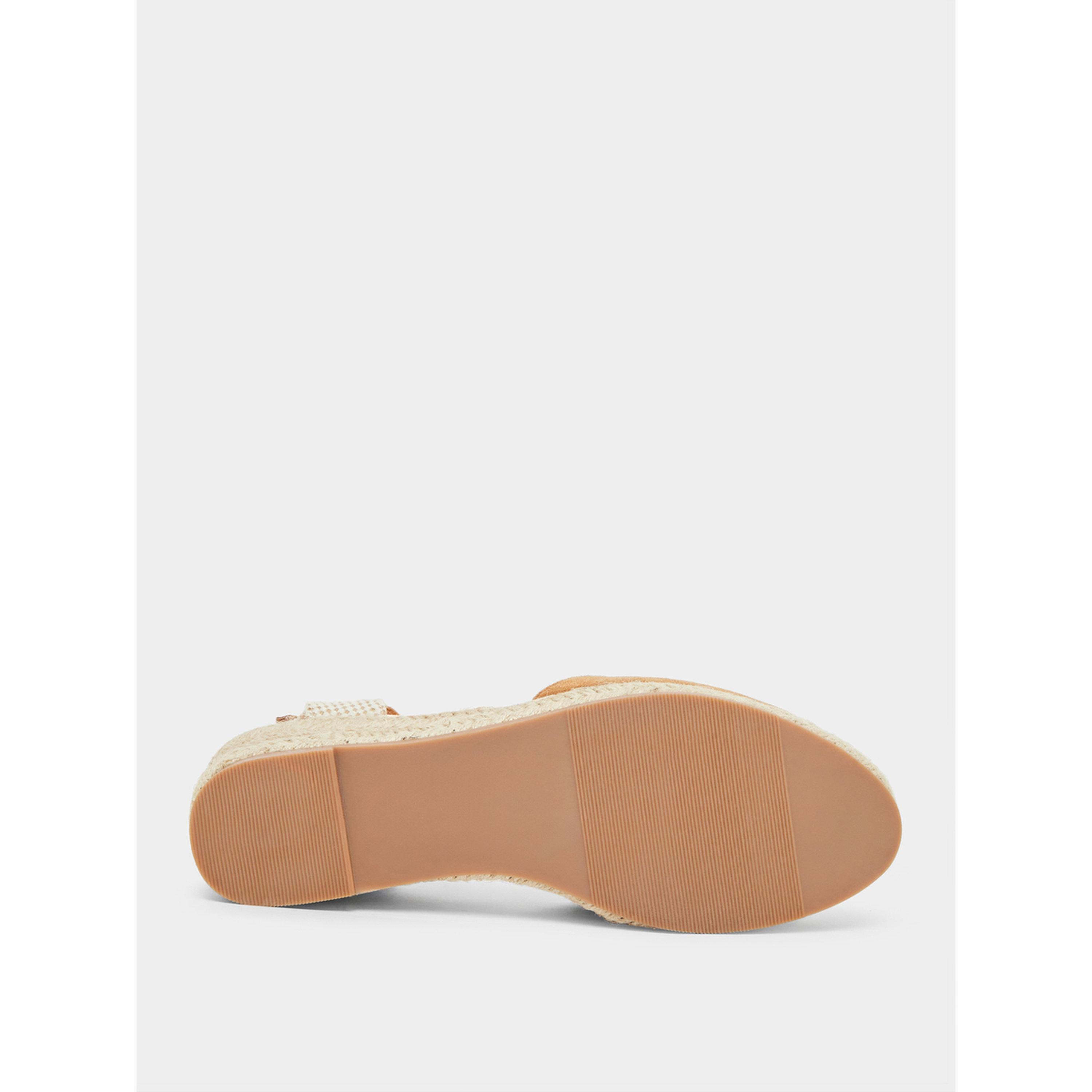 ستايلي - حذاء إسبادريل لون بني كعب إسفيني-women-shoes-sandals-heeled-image-6