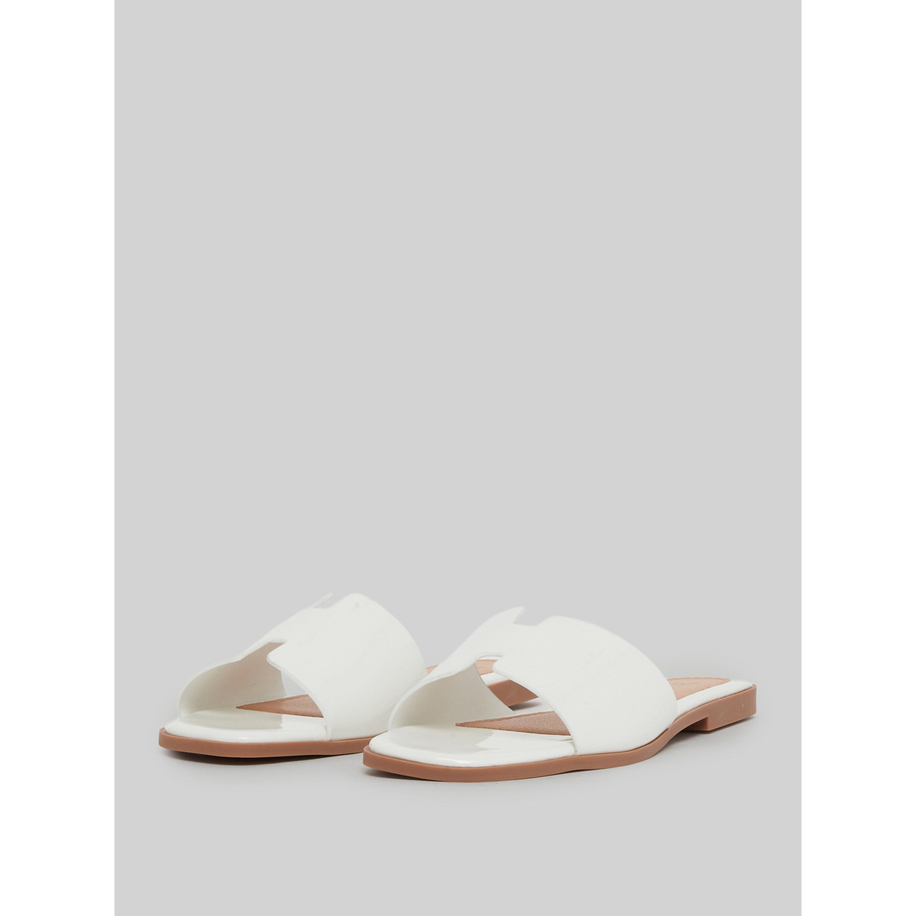 Styli White Slip-On Flat Mules-women-shoes-sandals-flats-image-1
