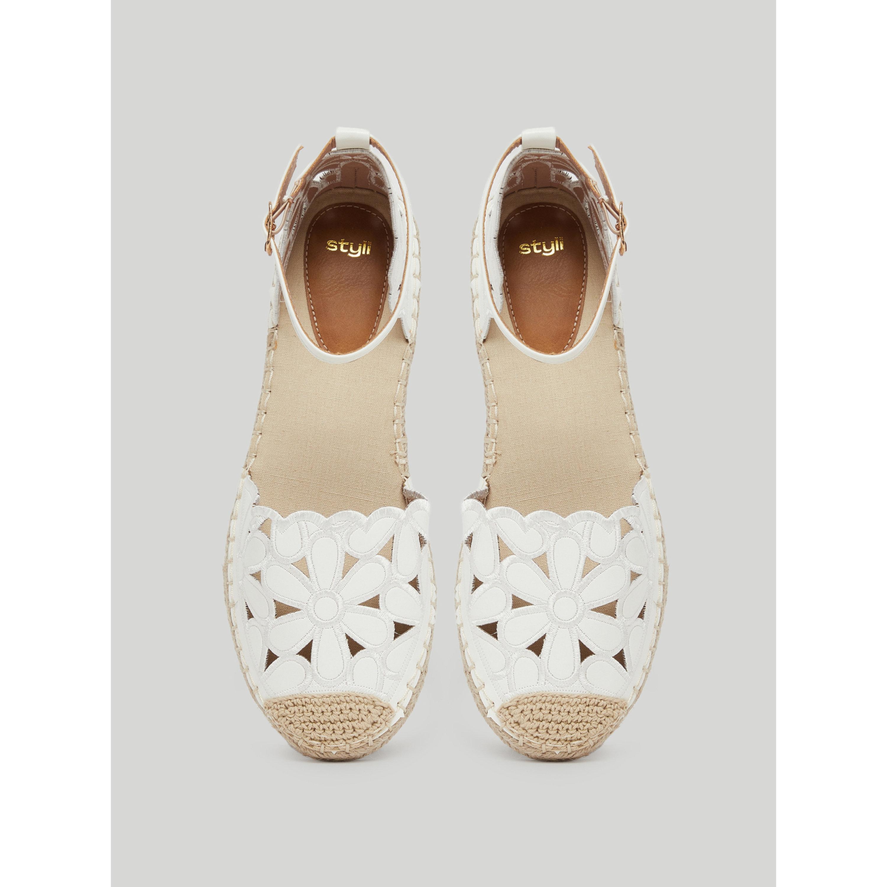 Styli White Floral Espadrille Sandals-women-shoes-flats-espadrilles-image-3