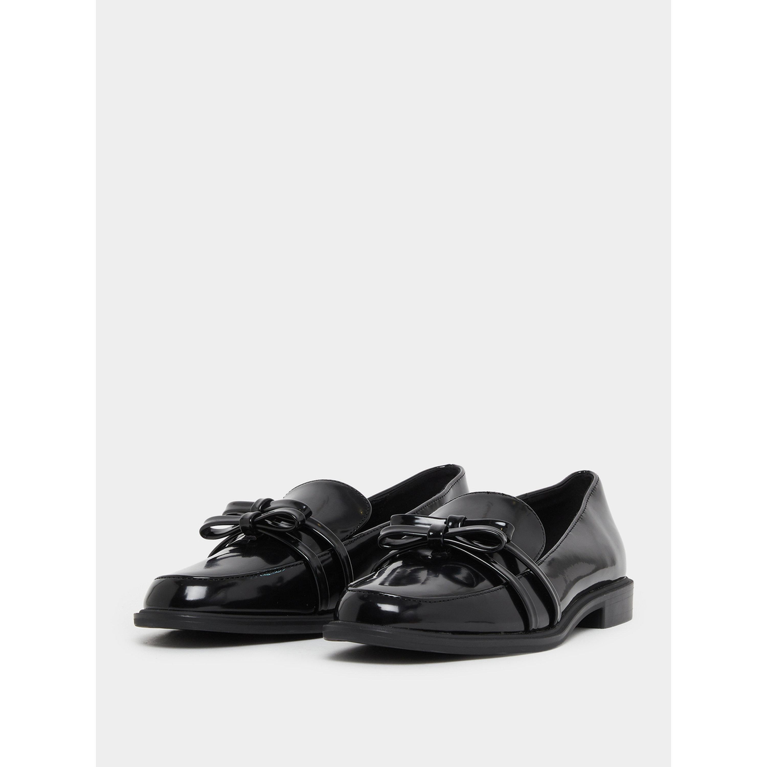 ستايلي - حذاء لوفر أسود من الجلد اللامع-women-shoes-flats-loafers-image-1