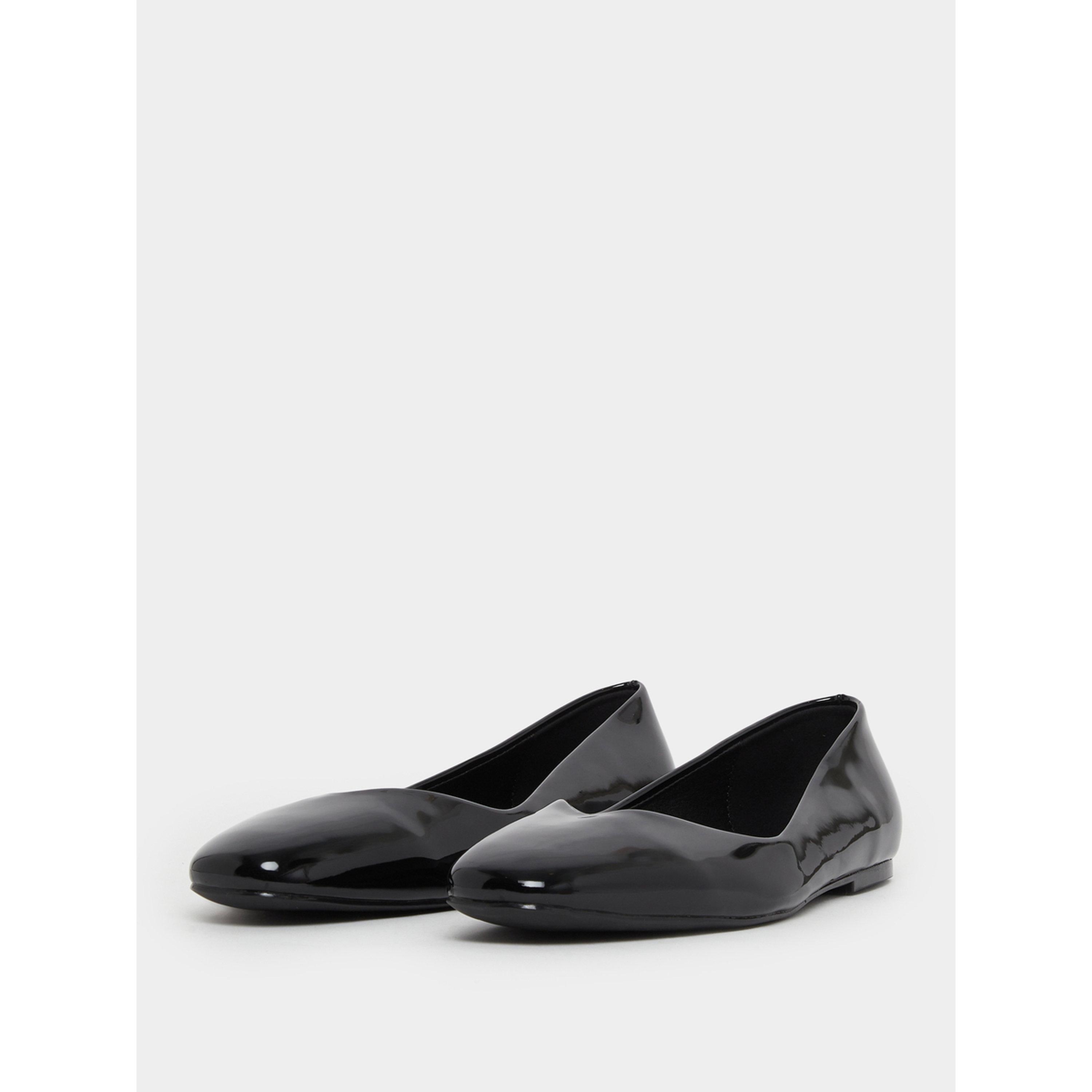 Styli Black Patent Leather Ballerinas-women-shoes-flats-ballerinas-image-1