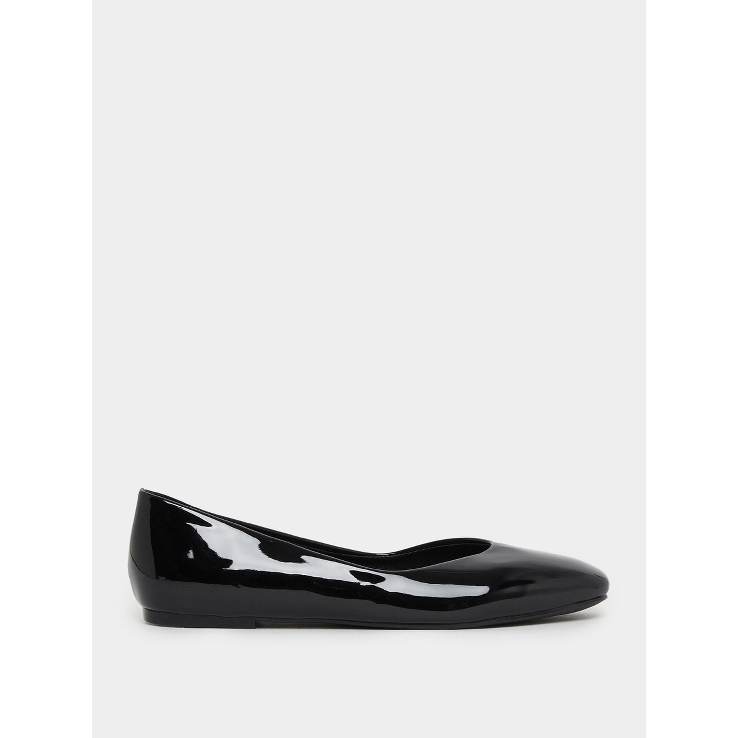 Styli Black Patent Leather Ballerinas-women-shoes-flats-ballerinas-image-2