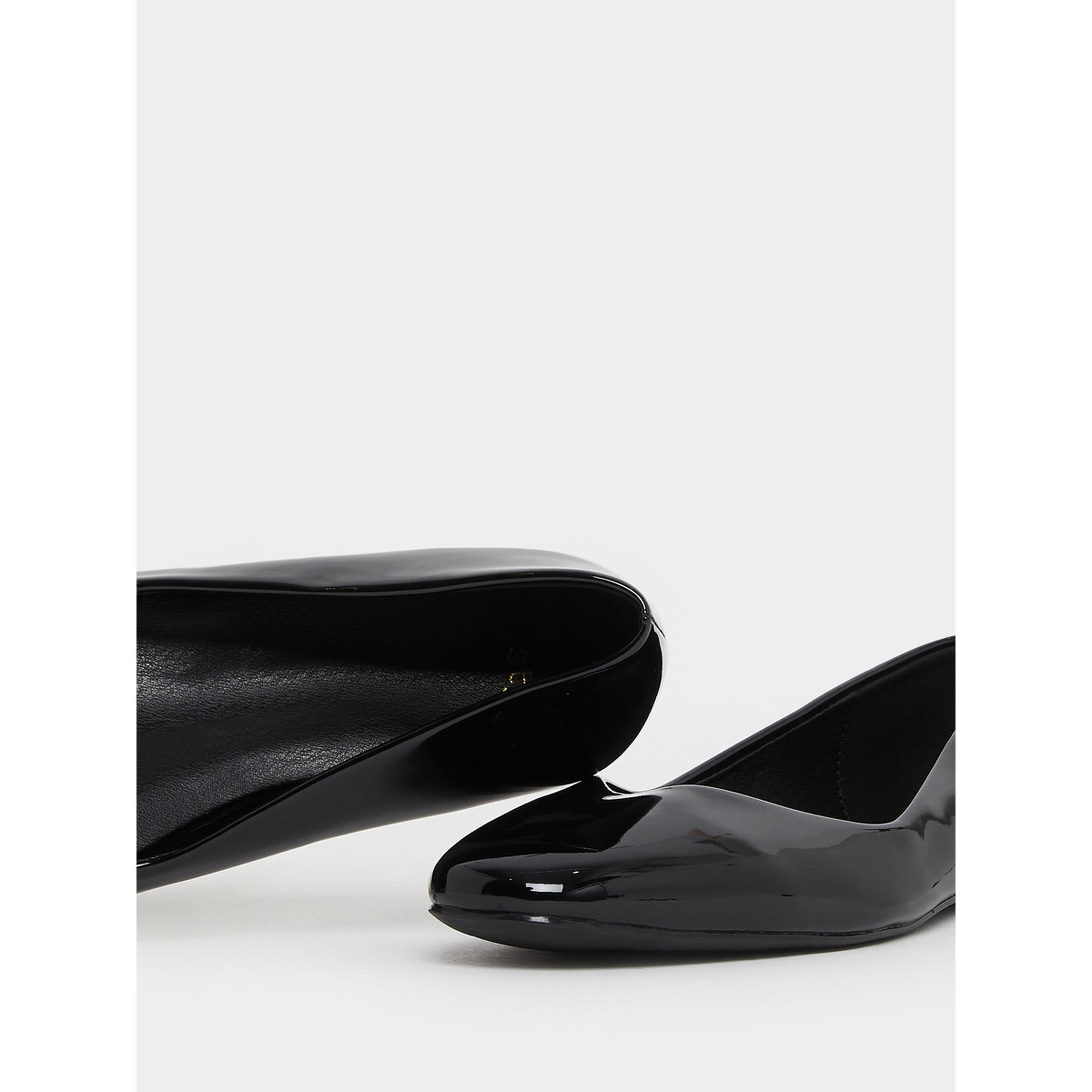 Styli Black Patent Leather Ballerinas-women-shoes-flats-ballerinas-image-4