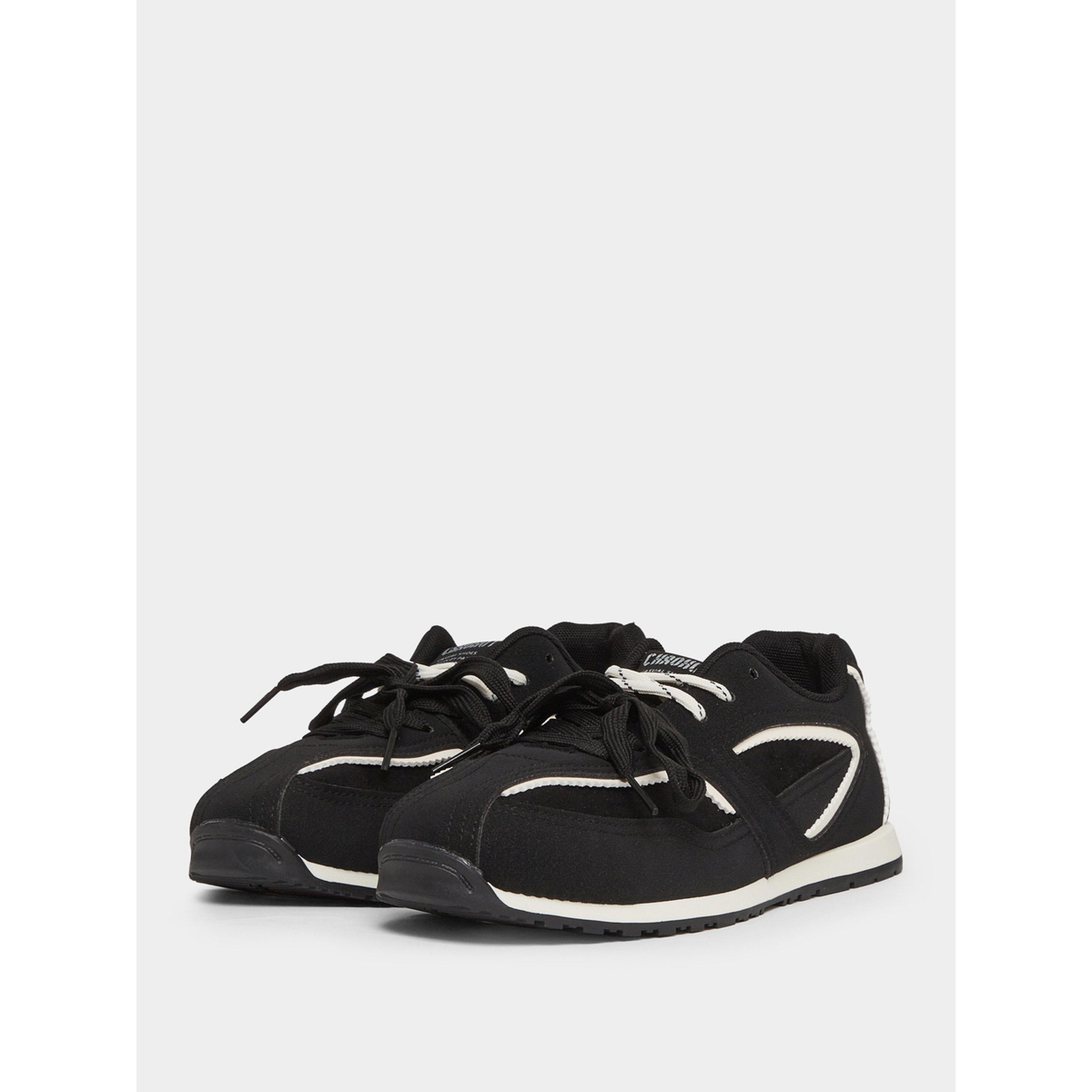 Styli Women's Textured Lace-Up Retro Sneakers-women-shoes-sneakers-image-1