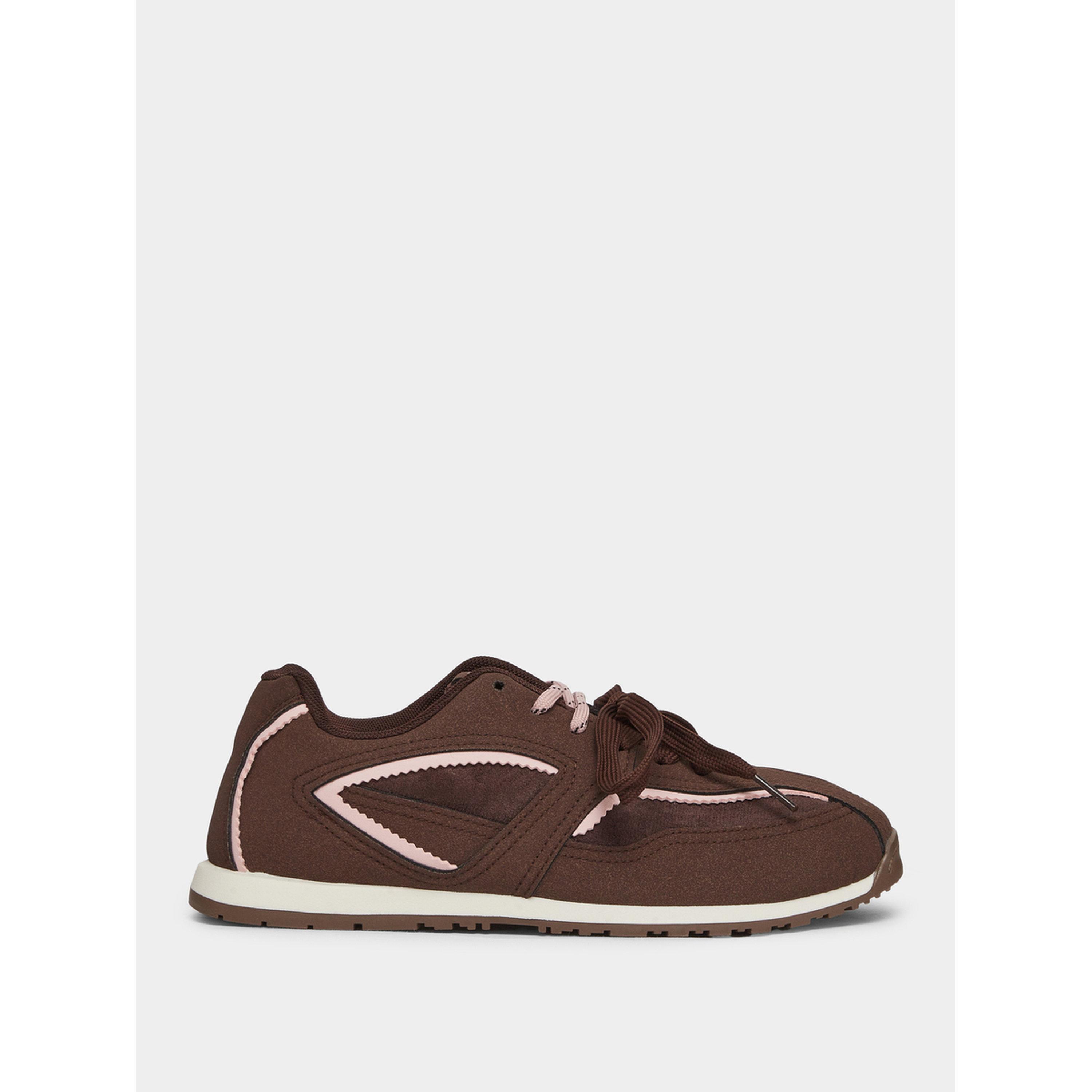 Styli Women's Textured Lace-Up Retro Sneakers-women-shoes-sneakers-image-2