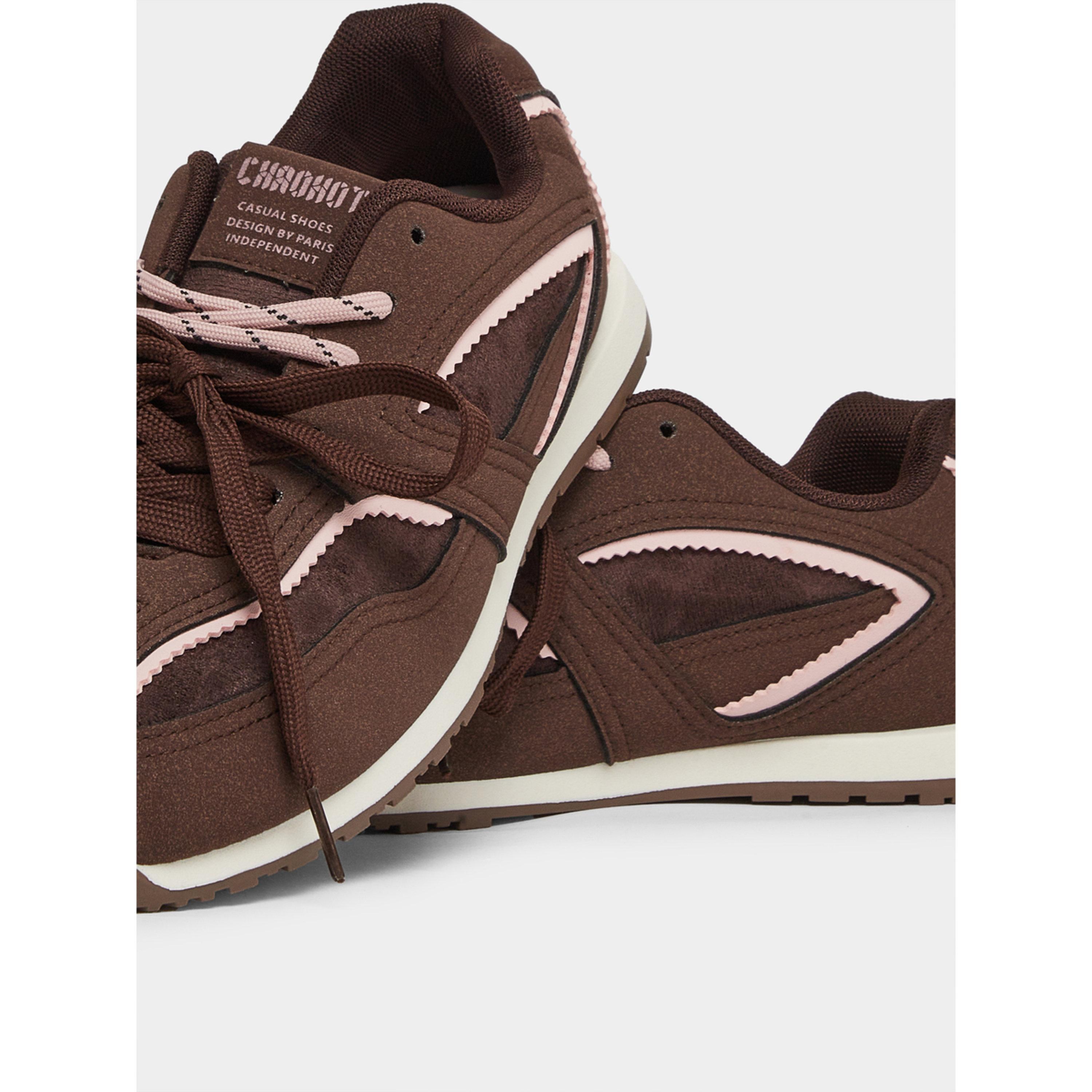 Styli Women's Textured Lace-Up Retro Sneakers-women-shoes-sneakers-image-4