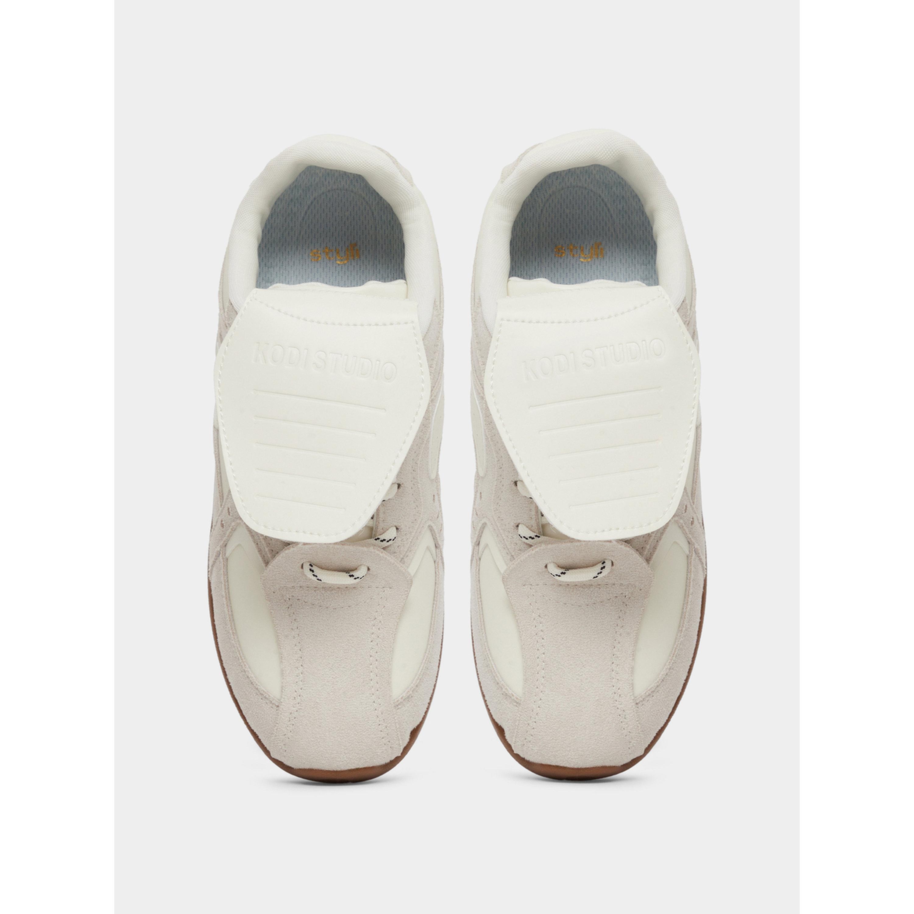 Styli Women's Textured Lace-Up Retro Sneakers-women-shoes-sneakers-image-3