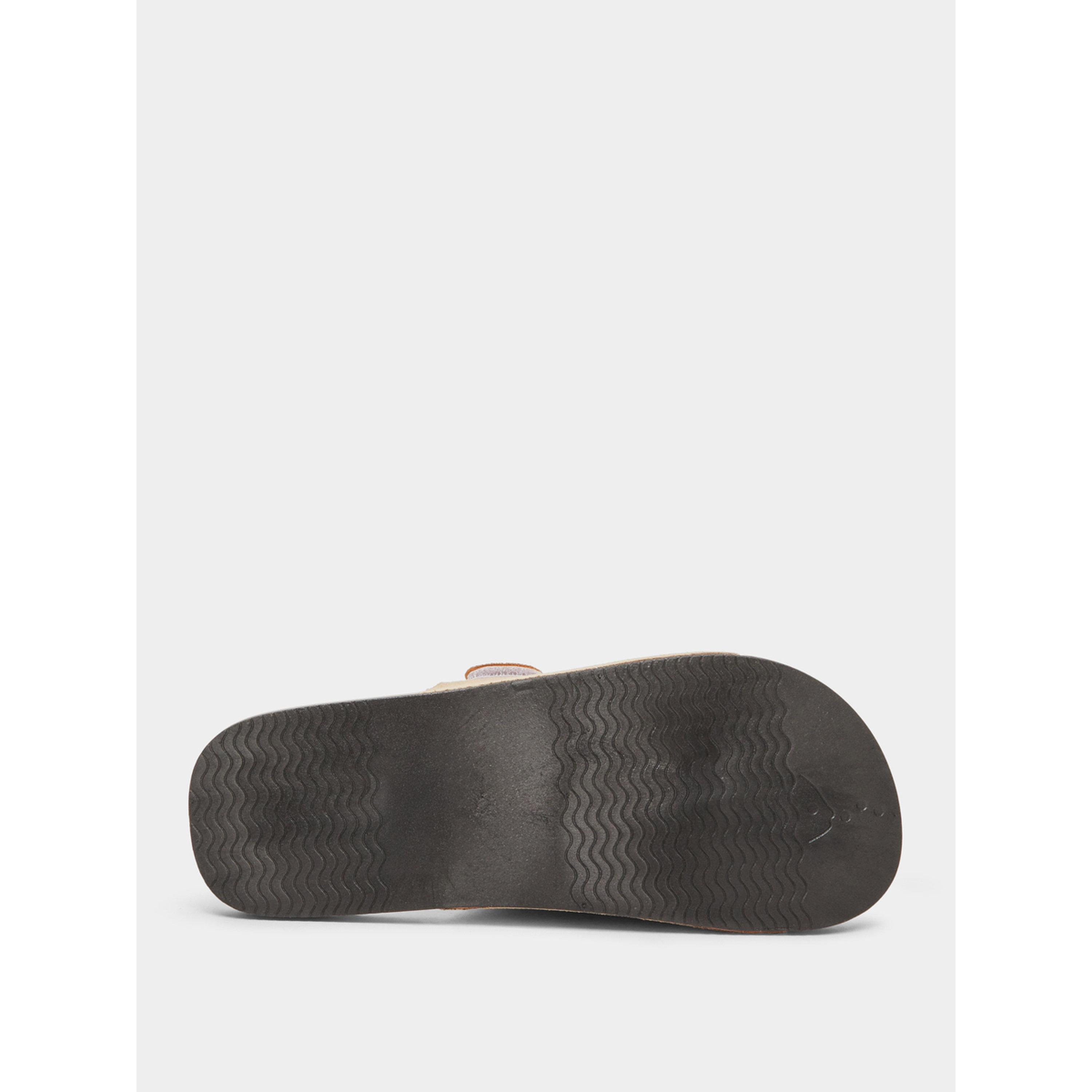 Styli Tan Suede Comfort Slide Sandals-women-shoes-sandals-flats-image-6
