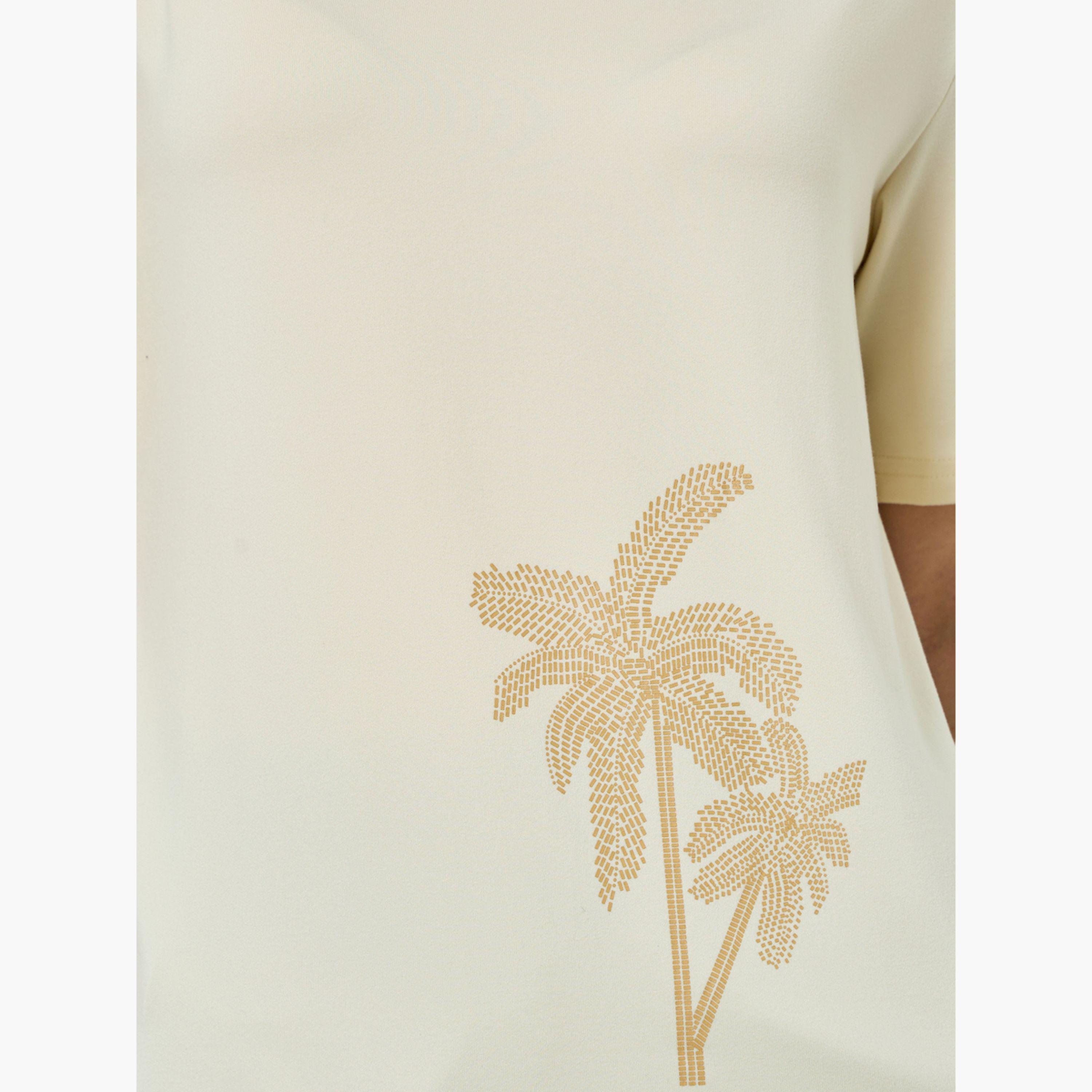Styli Beige Palm Tree Graphic Oversized T-Shirt-women-clothing-tshirts-image-4