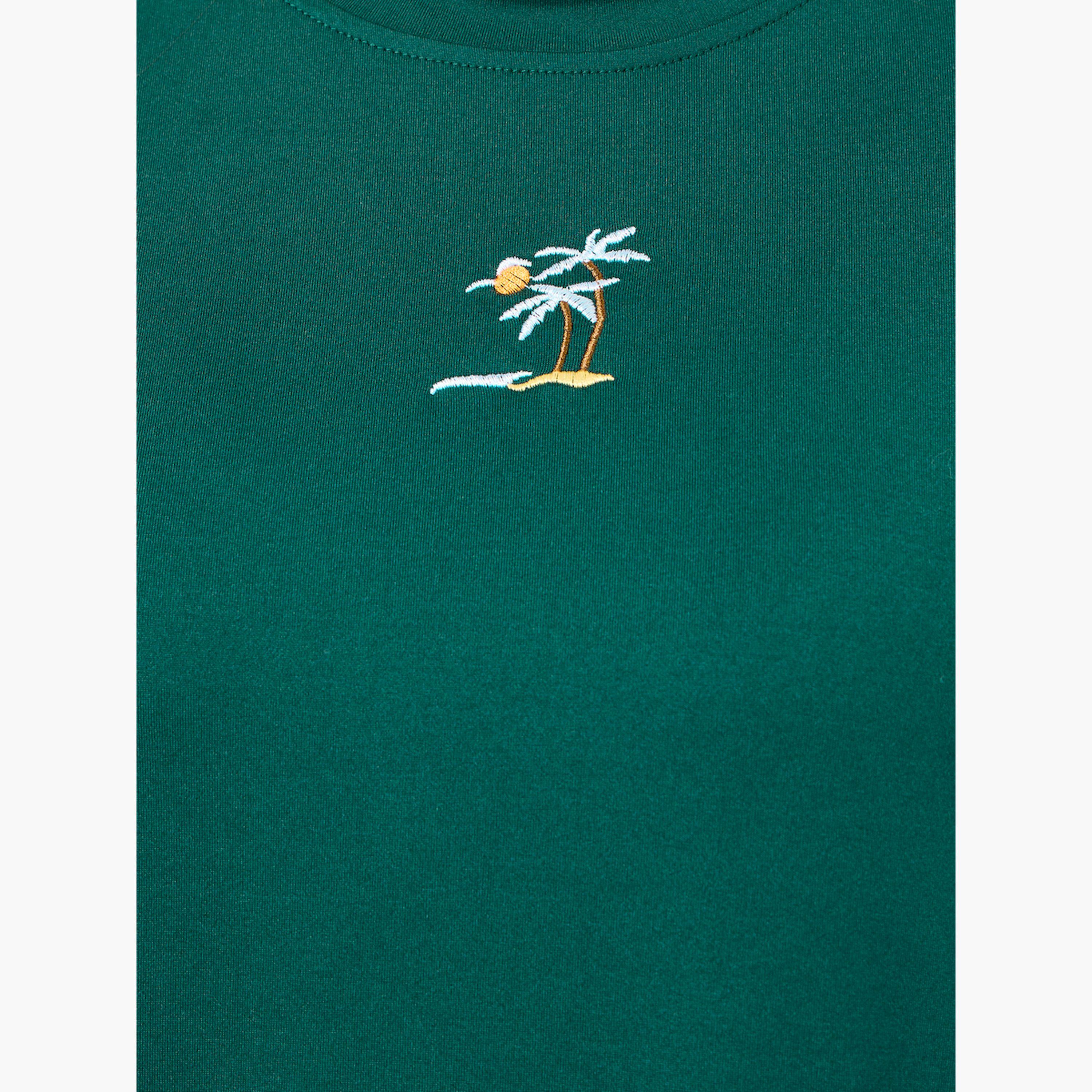 Styli Women Green Embroidered T-Shirt-women-clothing-tshirts-image-5