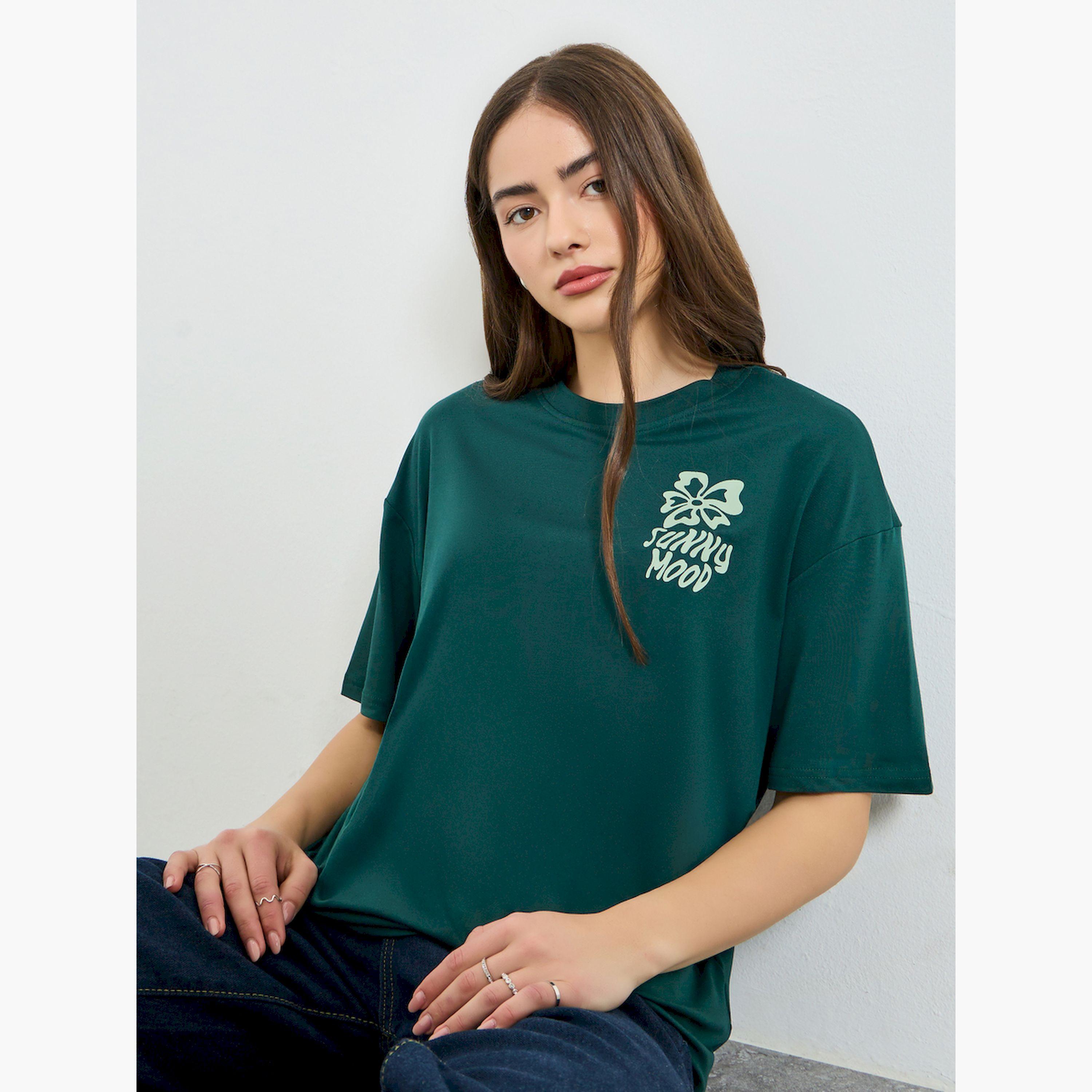 Styli Green Graphic Oversized T-Shirt-women-clothing-tshirts-image-3