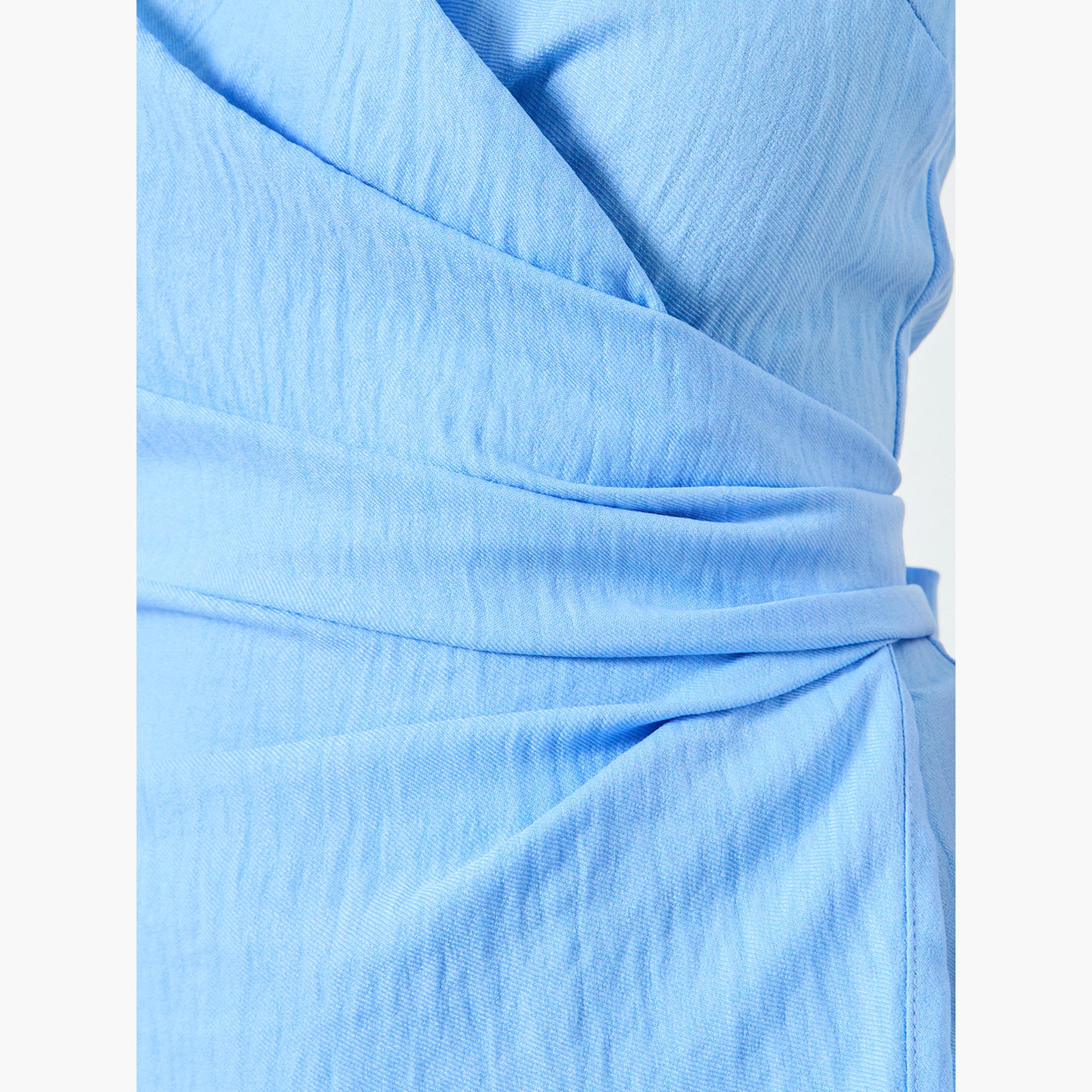 ستايلي - بلوزة  بدون أكمام ملفوفة  لون أزرق-women-clothing-shirtsandblouses-blouses-image-3