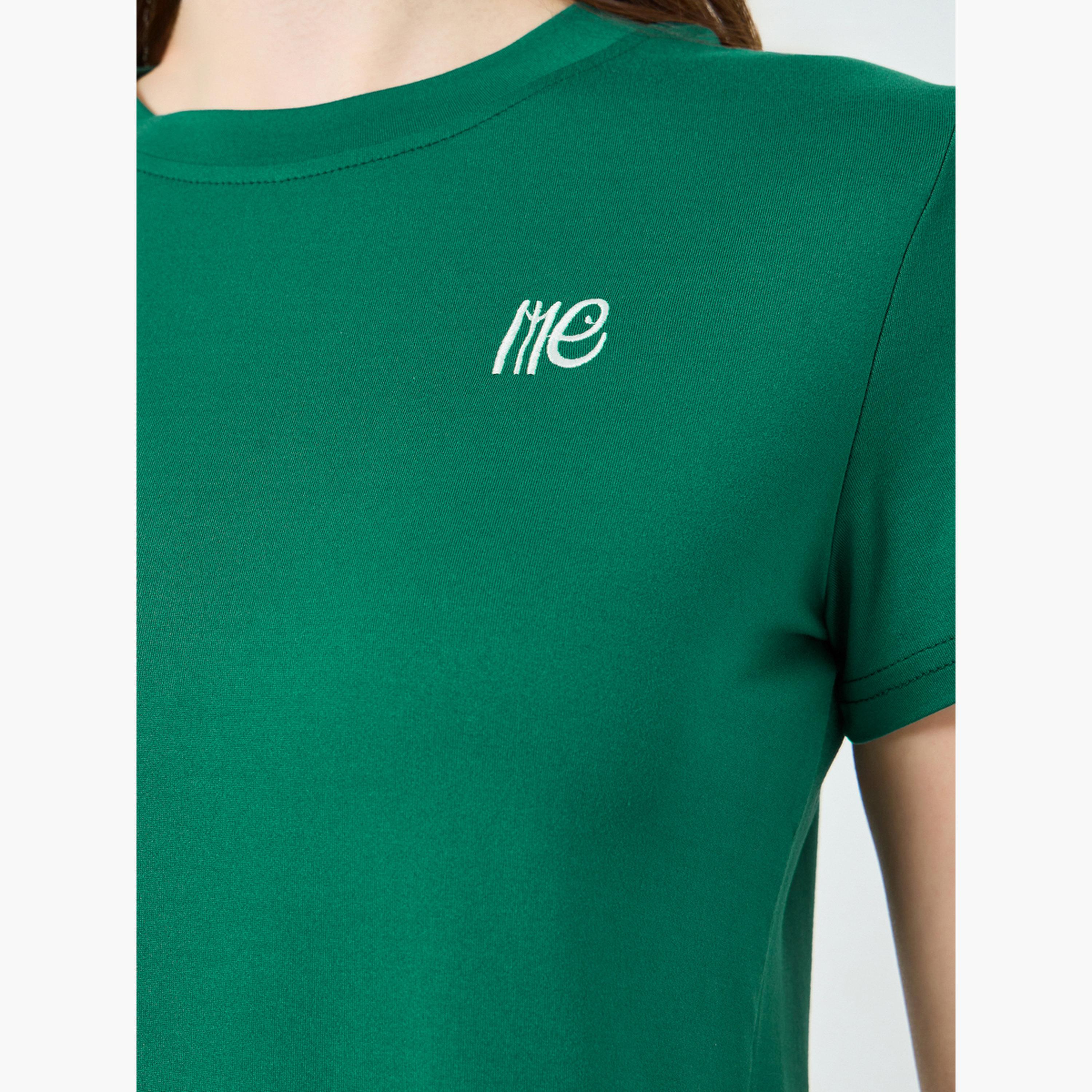 Styli Women Green Embroidered T-Shirt-women-clothing-tshirts-image-4