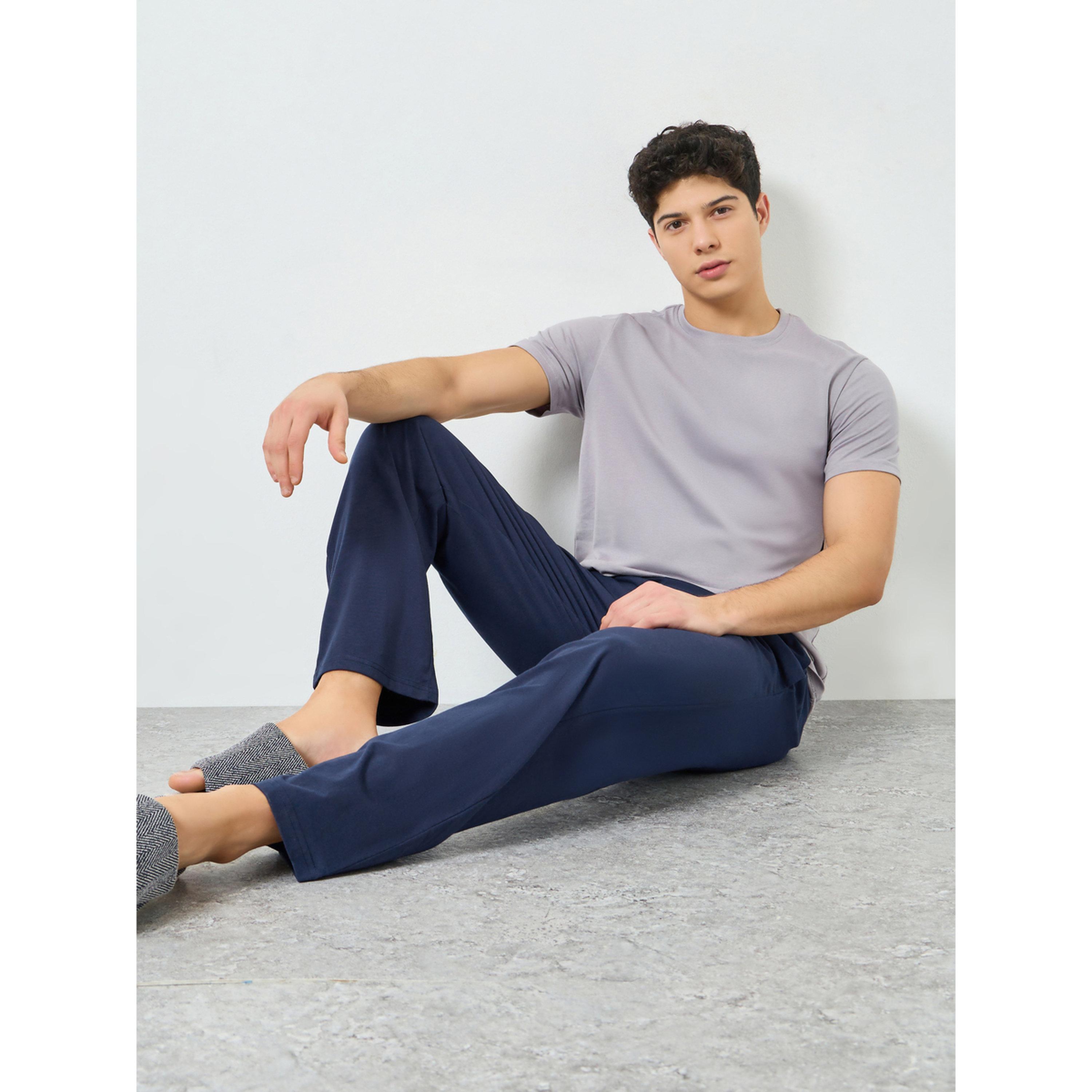 Styli Men Back Printed T-Shirt and Pyjama Set-men-clothing-nightwear-sets-image-2