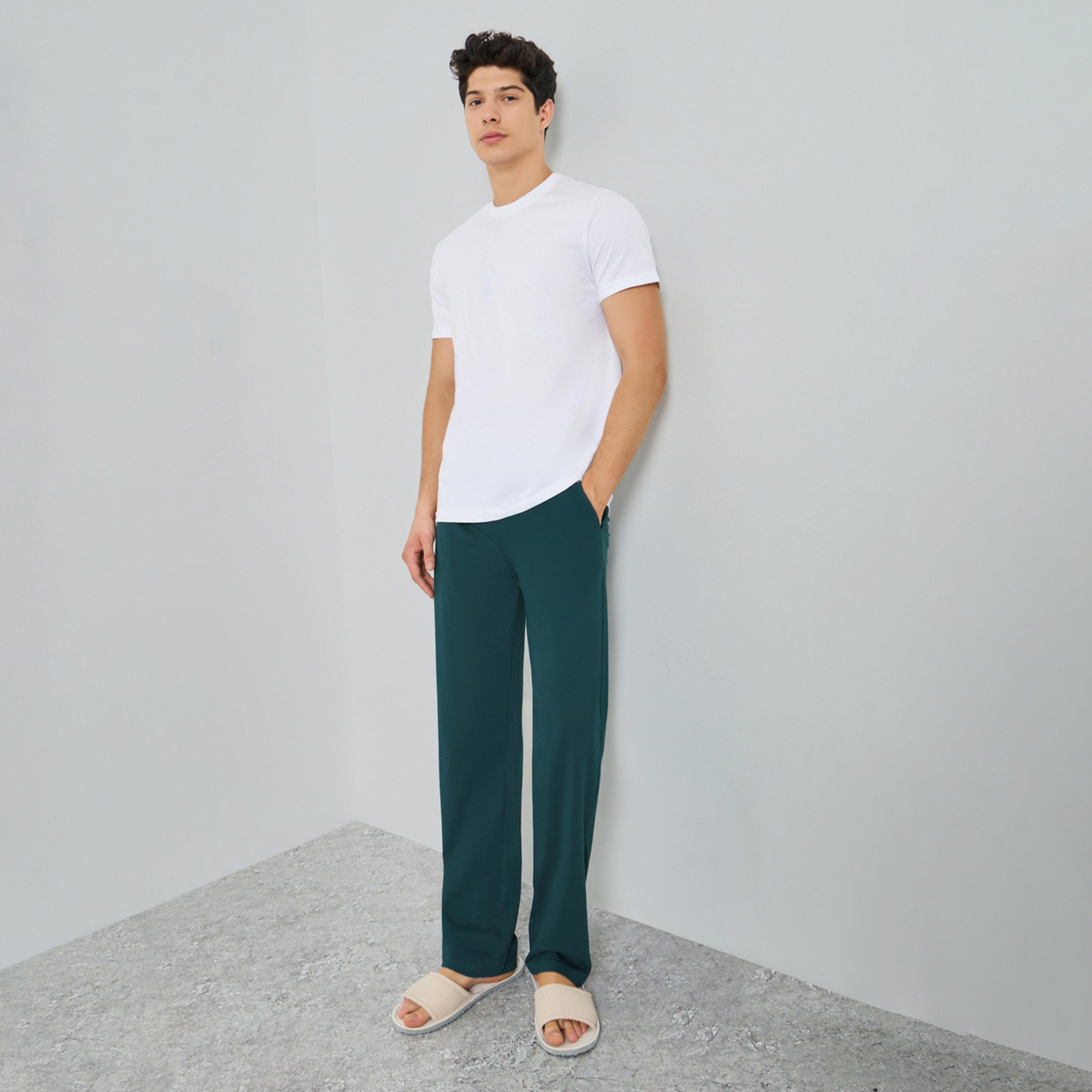 Styli Men Back Printed T-Shirt and Pyjama Set-men-clothing-nightwear-sets-image-1