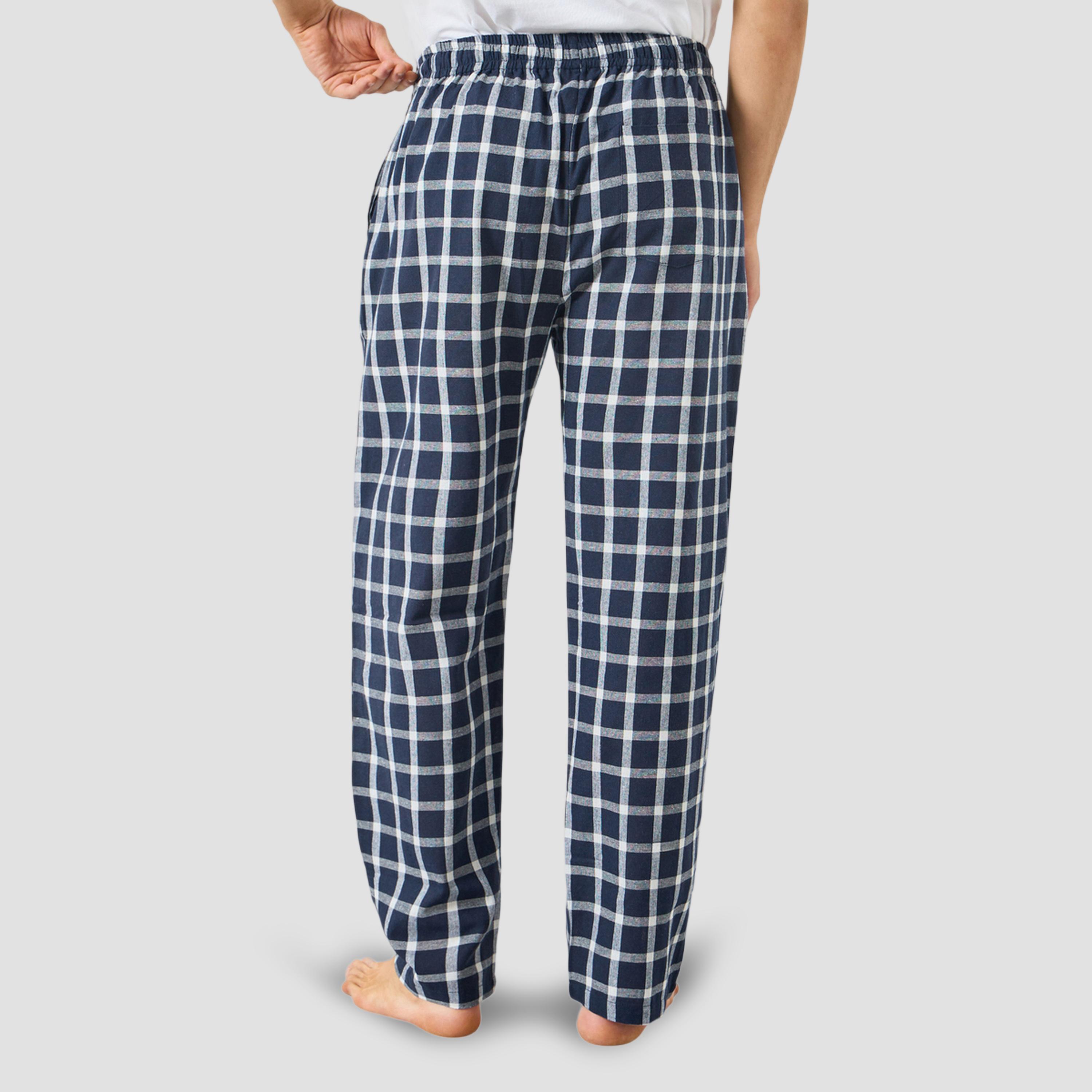 Styli Men Solid Relaxed T-Shirt and Checked Pyjama Set-men-clothing-nightwear-sets-image-4