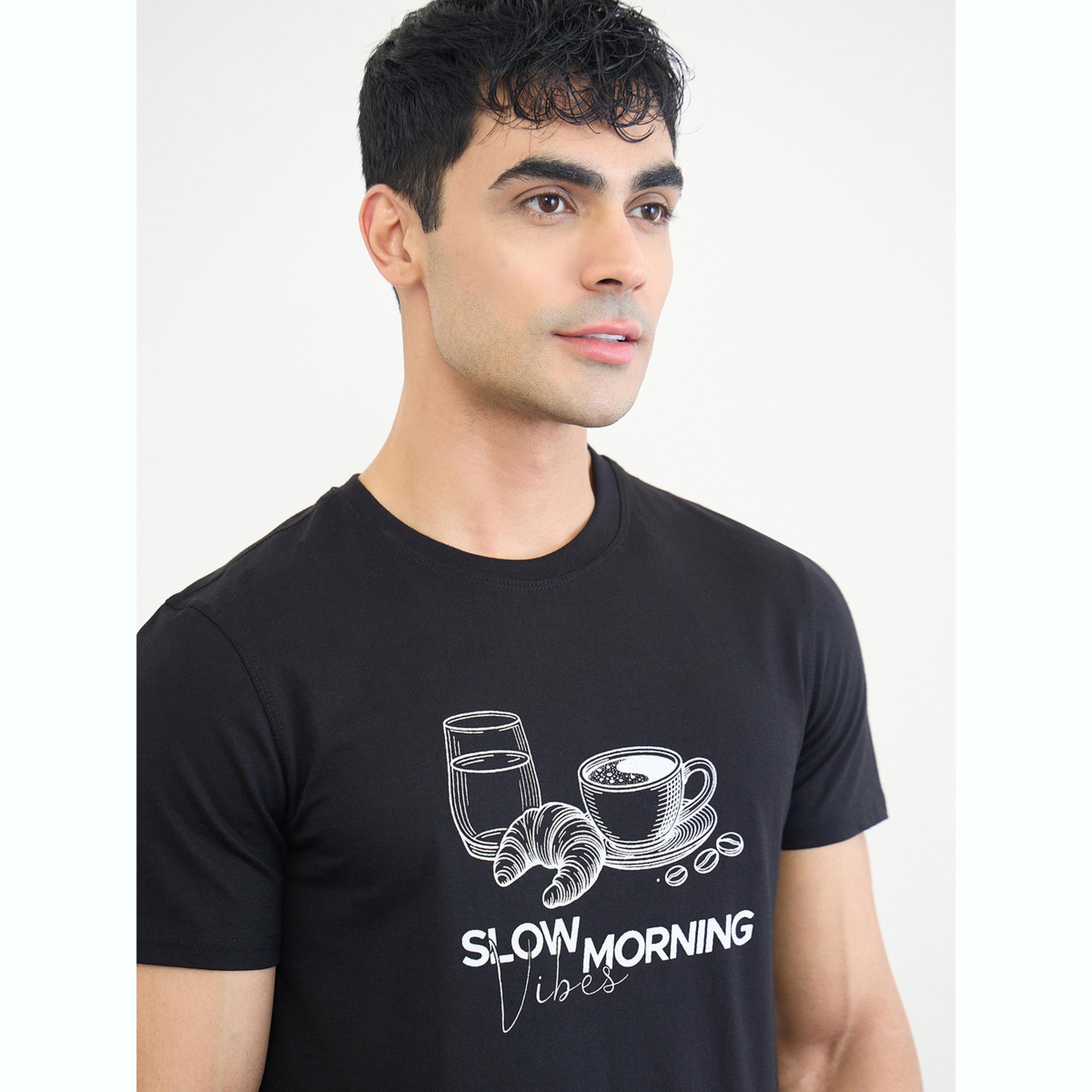 Styli Men Graphic Print T-Shirt and Checked Pyjama Set-men-clothing-nightwear-sets-image-6