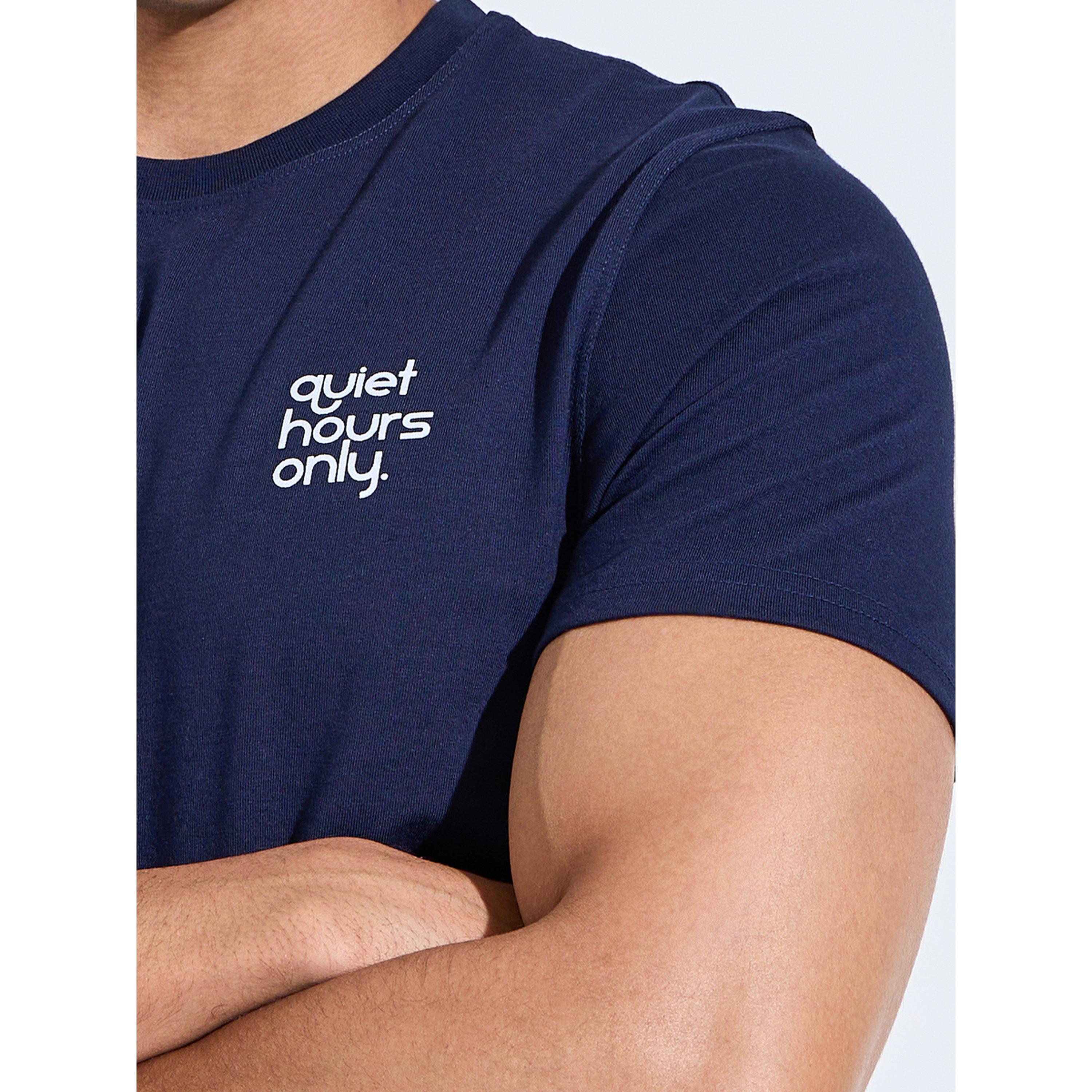 Styli Navy Blue Printed T-Shirt and Checked Straight Leg Pants Pyjama Set-men-clothing-nightwear-sets-image-6