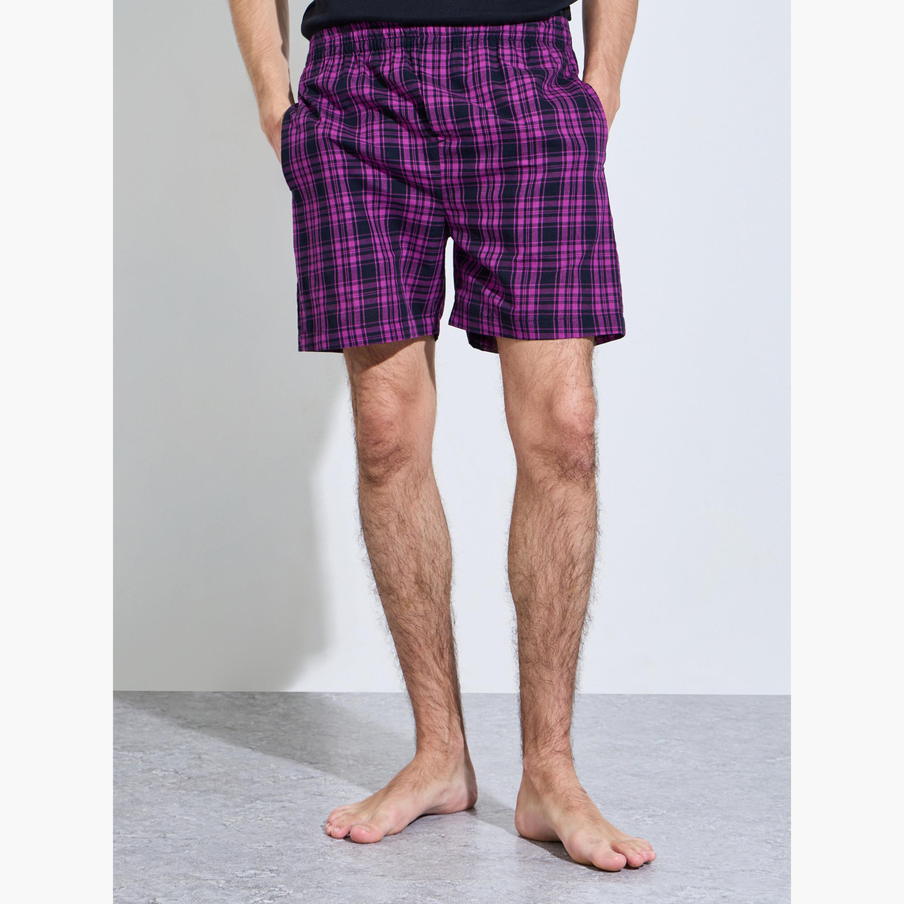 طقم من 2 سراويل بوكسر قطن بكاروهات-men-clothing-innerwear-underwear-image-2
