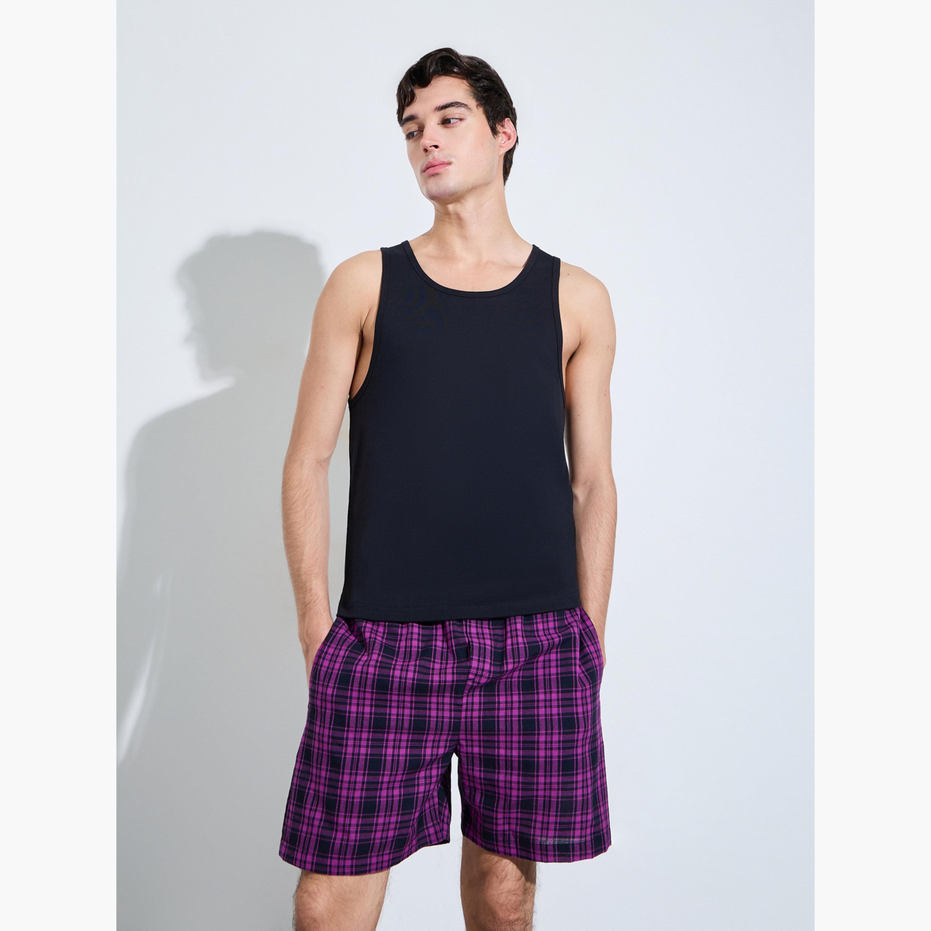 طقم من 2 سراويل بوكسر قطن بكاروهات-men-clothing-innerwear-underwear-image-5