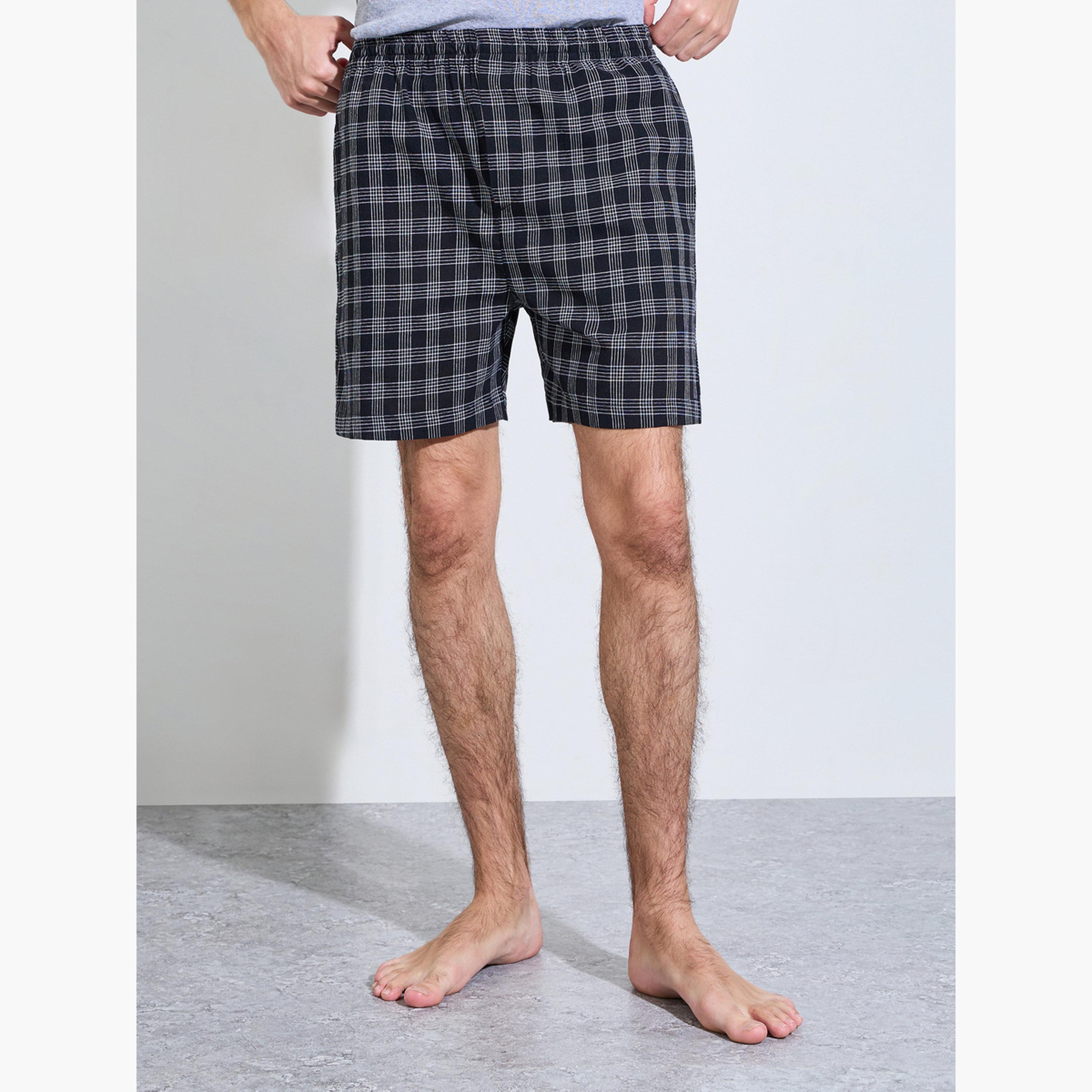 طقم من 2 سراويل بوكسر قطن بكاروهات-men-clothing-innerwear-underwear-image-7