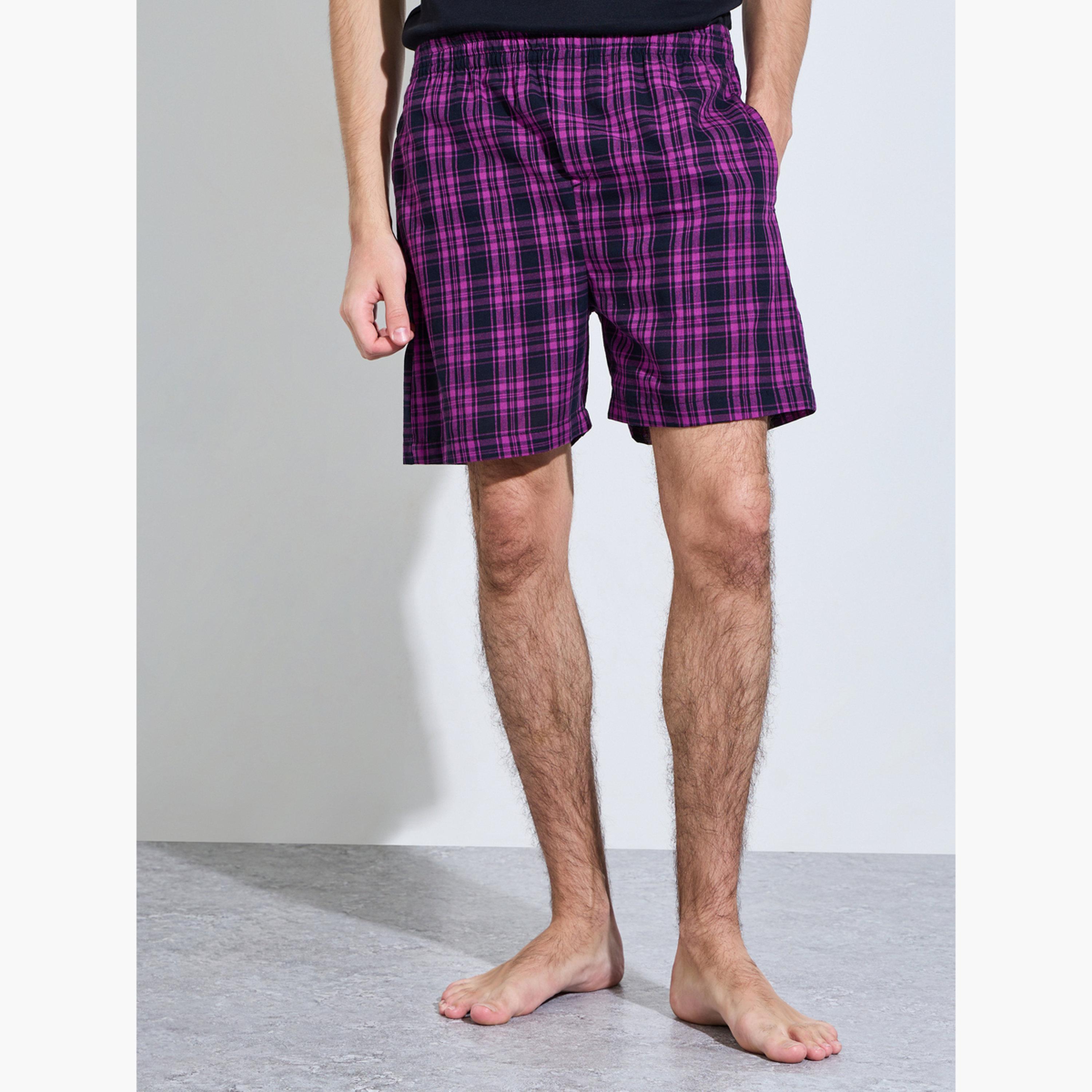 طقم من 2 سراويل بوكسر قطن بكاروهات-men-clothing-innerwear-underwear-image-2