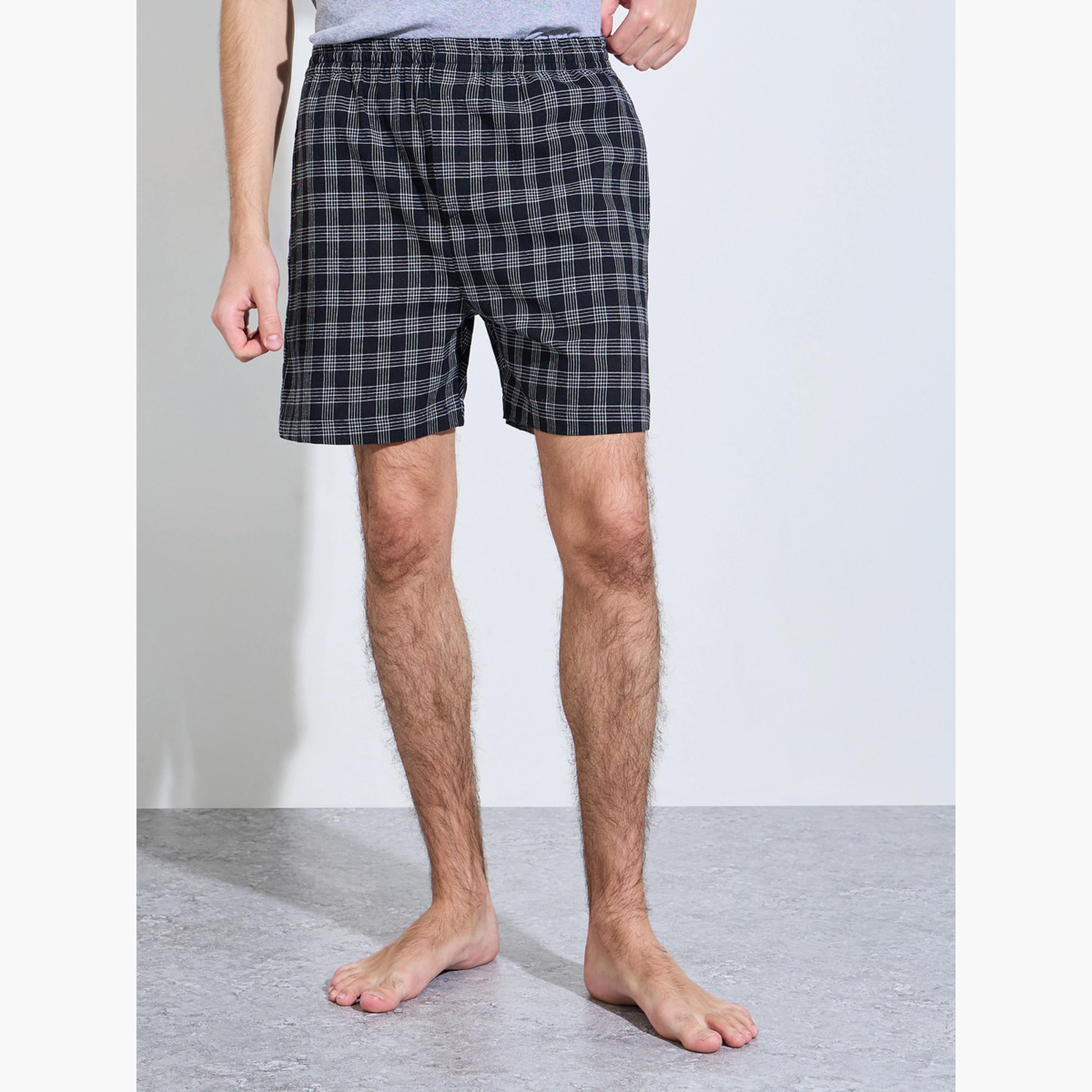 طقم من 2 سراويل بوكسر قطن بكاروهات-men-clothing-innerwear-underwear-image-6