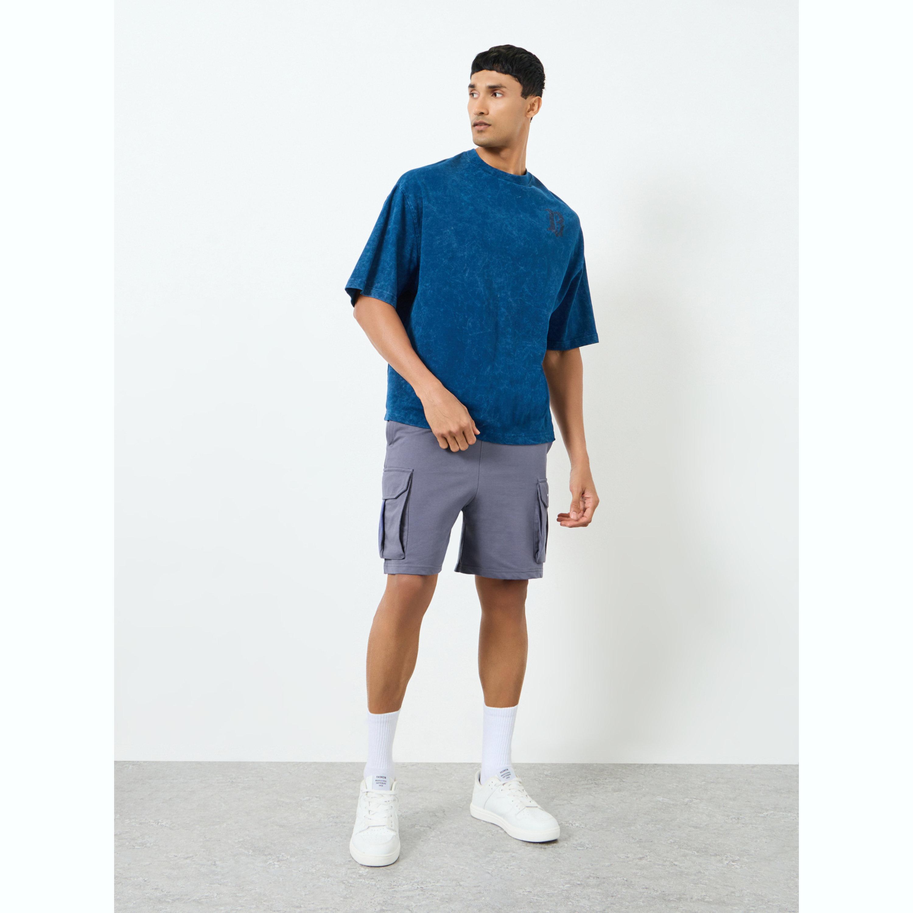 Styli Men Printed Cargo Pocket Shorts-men-clothing-bottoms-shorts-image-2