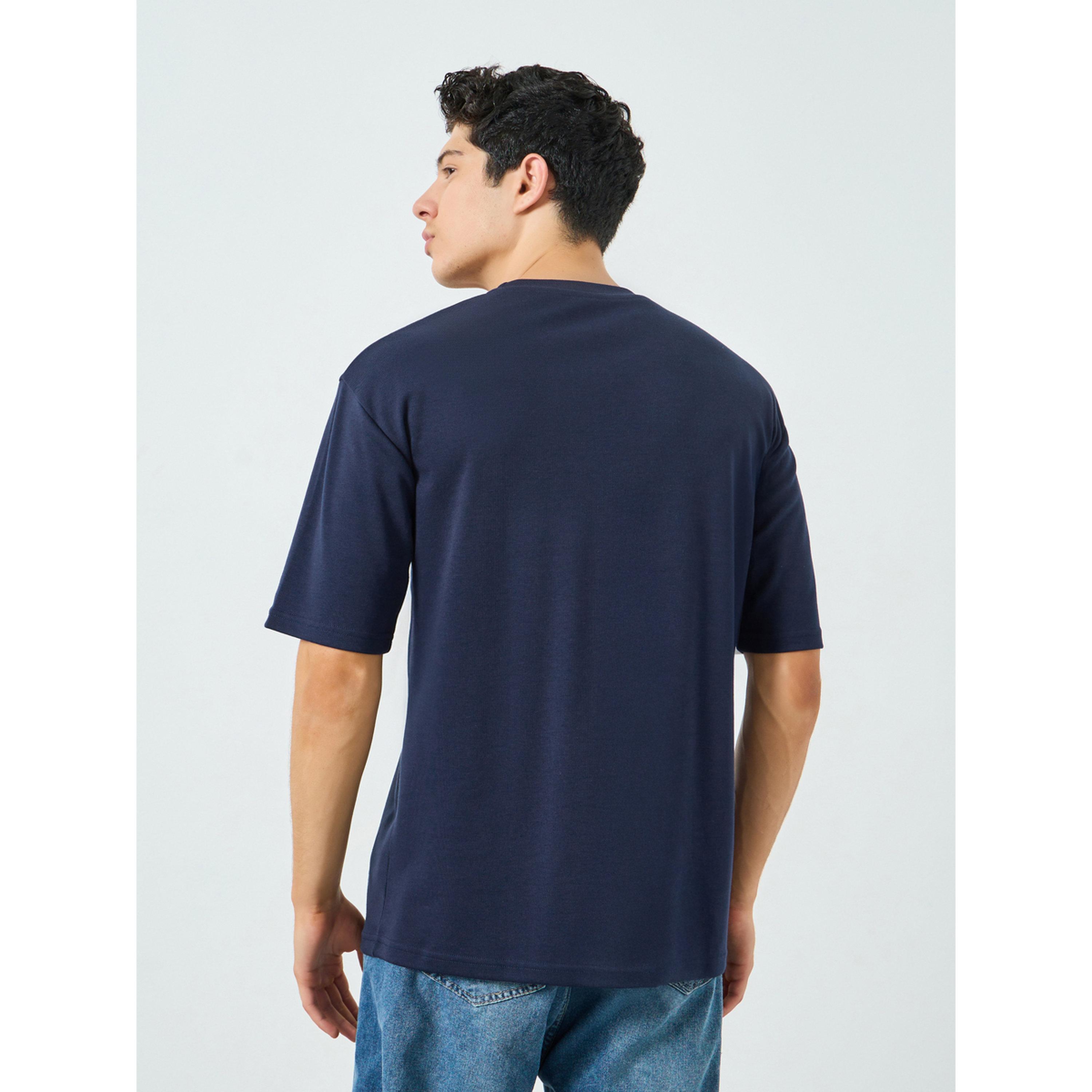 Styli Men Navy Blue Oversized T-Shirt-men-clothing-sportswearandactivewear-tshirtsandpolos-image-4